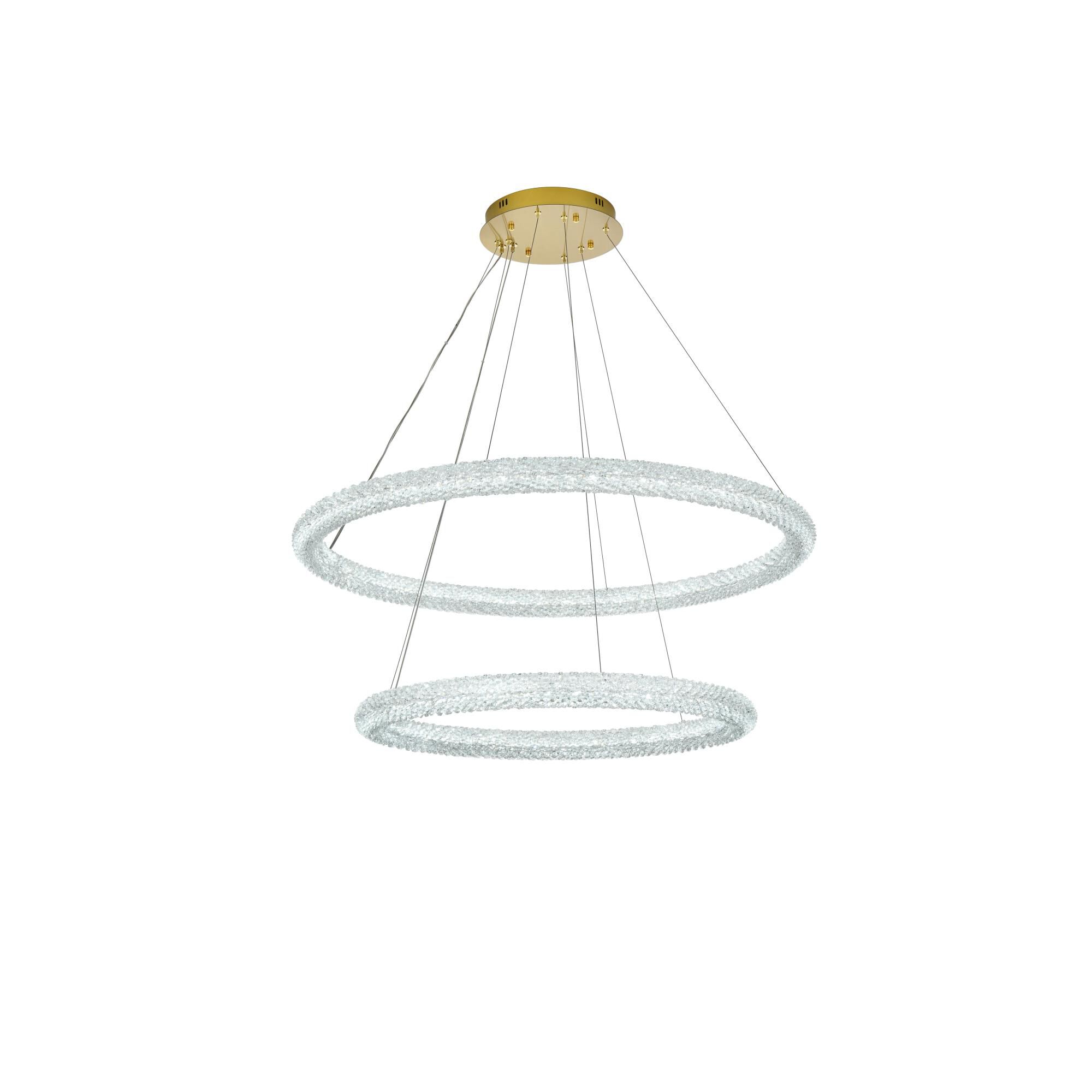 Shown in Satin Gold finish and Rc crystal