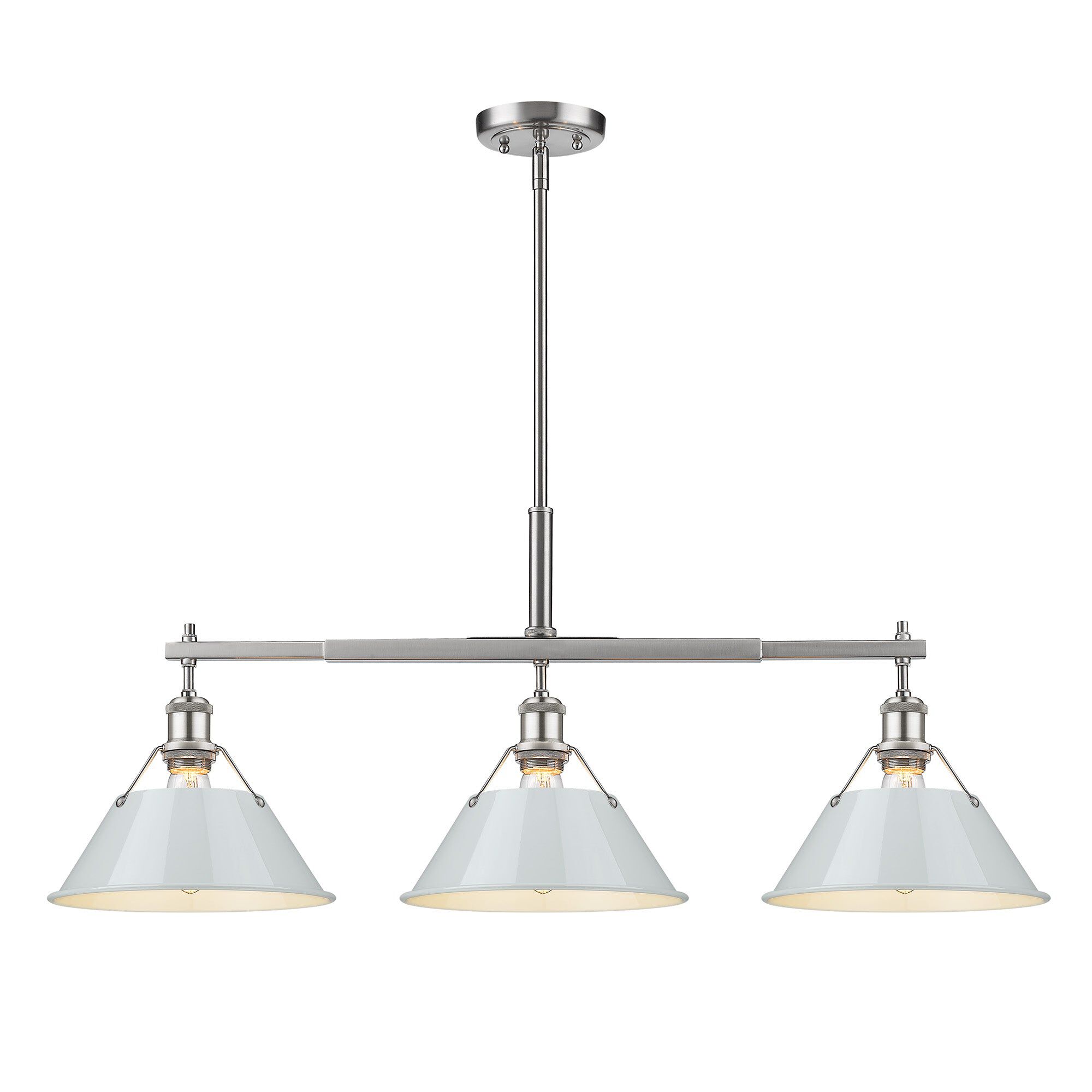 Shown in Pewter finish and Without Glass glass and Dusky Blue shade