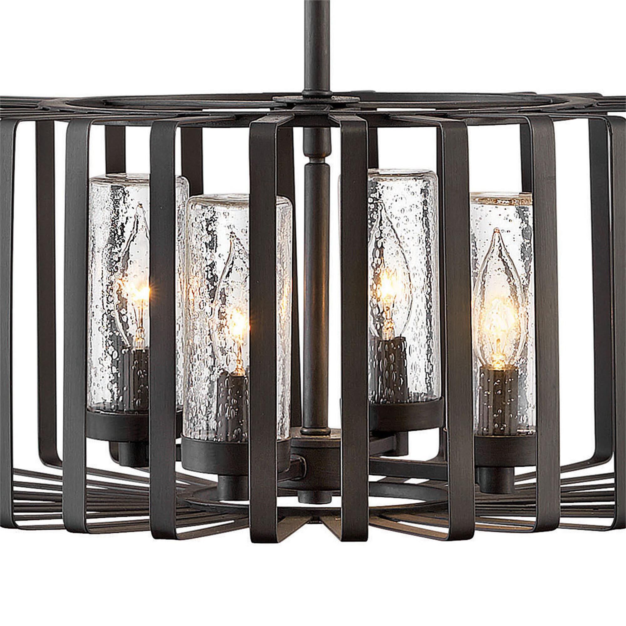 Shown in Brushed Graphite finish and Clear Seedy glass