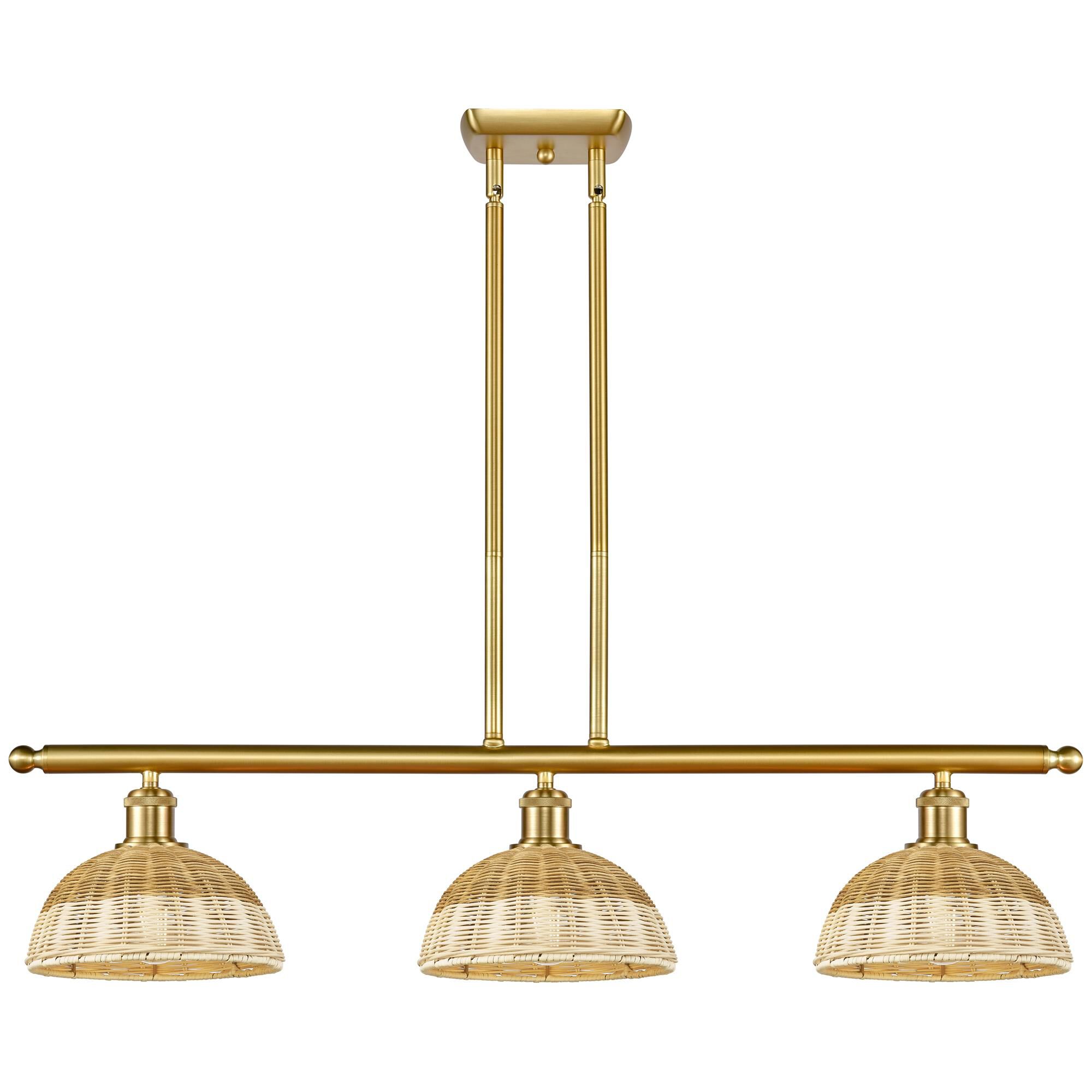 Shown in Satin Gold finish and Natural shade