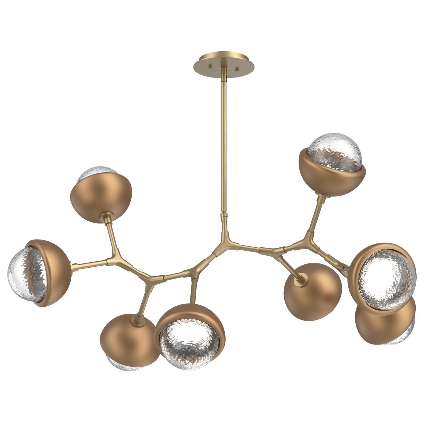 Levi Wilson Cabochon 38 Inch Linear Suspension Light by Hammerton Studio