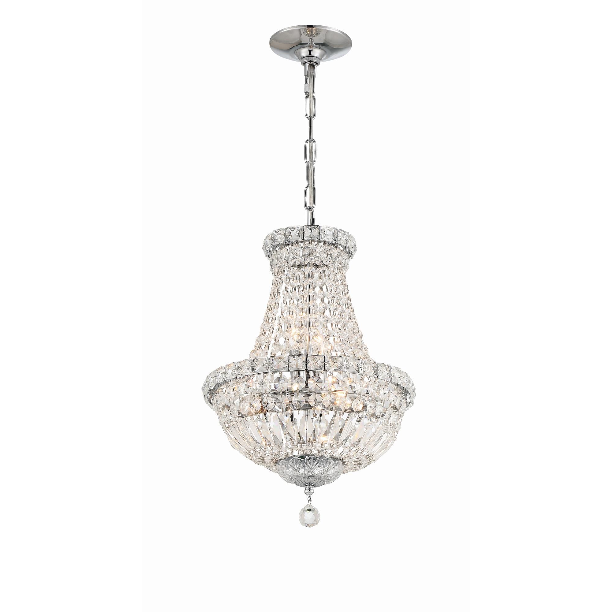 Shown in Polished Chrome finish and Hand Cut crystal