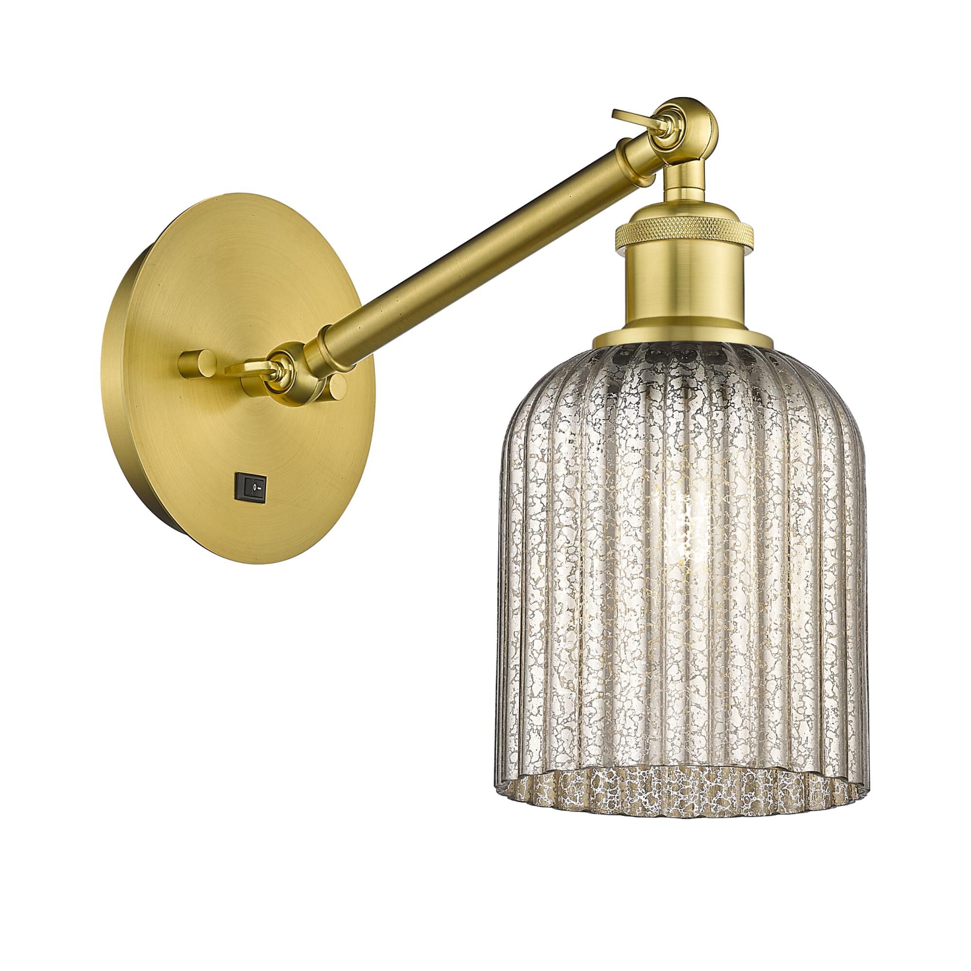 Shown in Satin Gold finish and Mercury shade