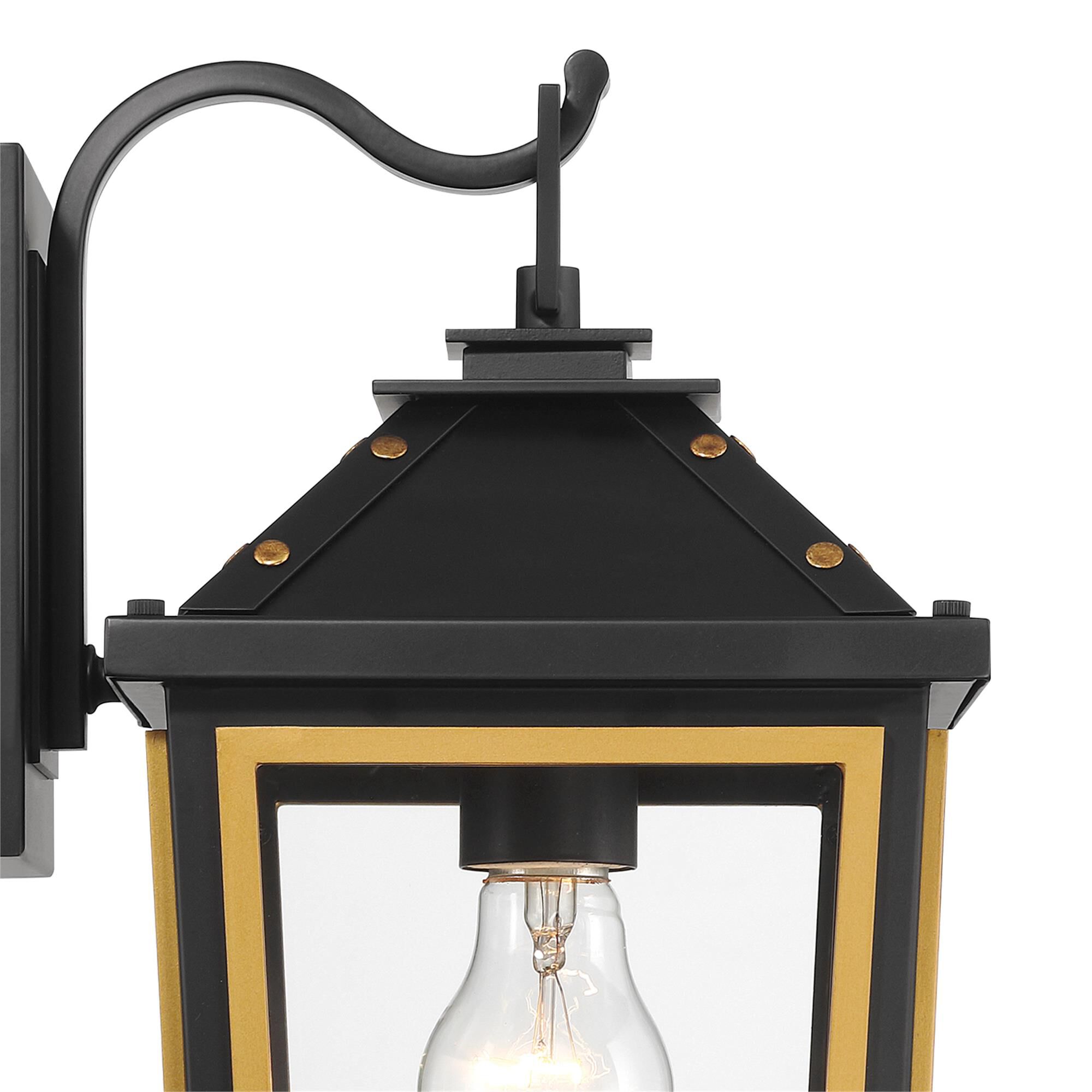 Shown in Matte Black and Textured Gold finish and Clear glass
