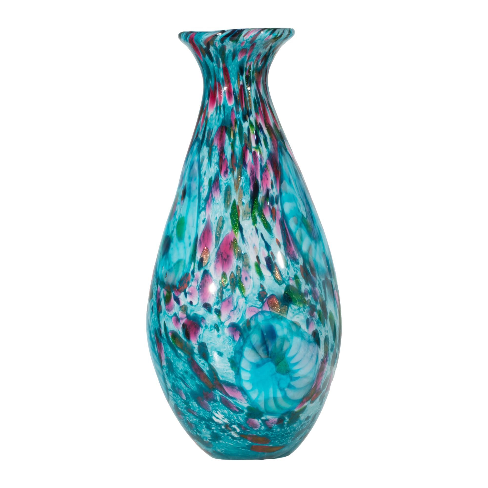 Leona Hand Blown Art Glass Vase Vase-Urn by Dale Tiffany
