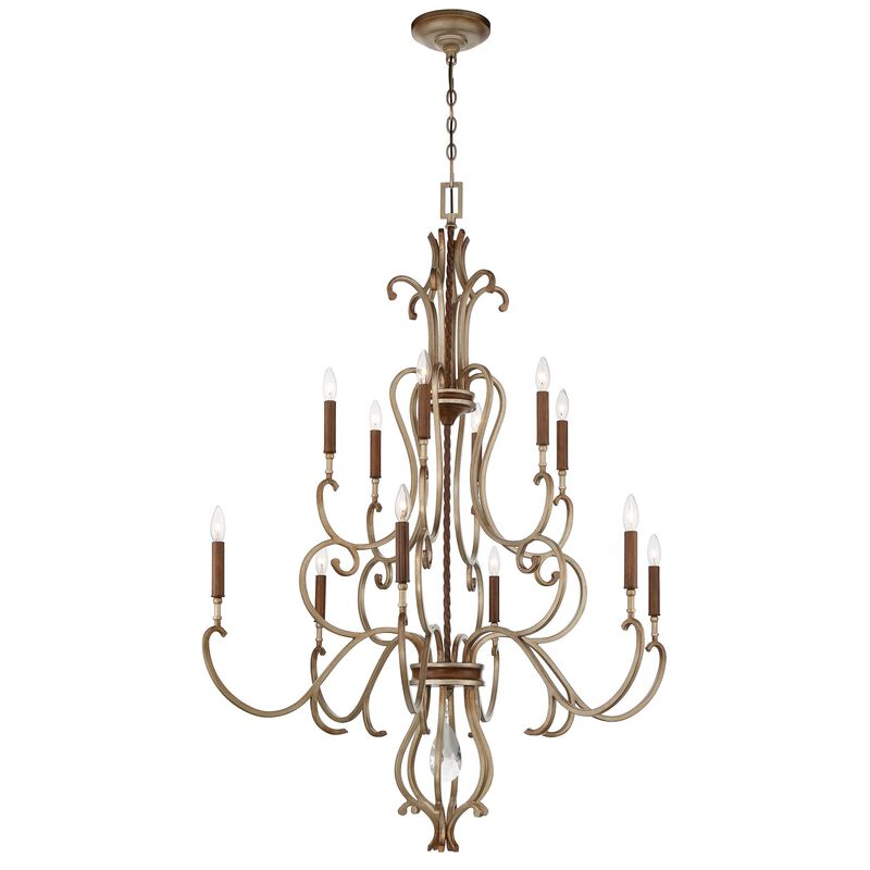 Magnolia Manor 42 Inch 12 Light Chandelier by Metropolitan Lighting