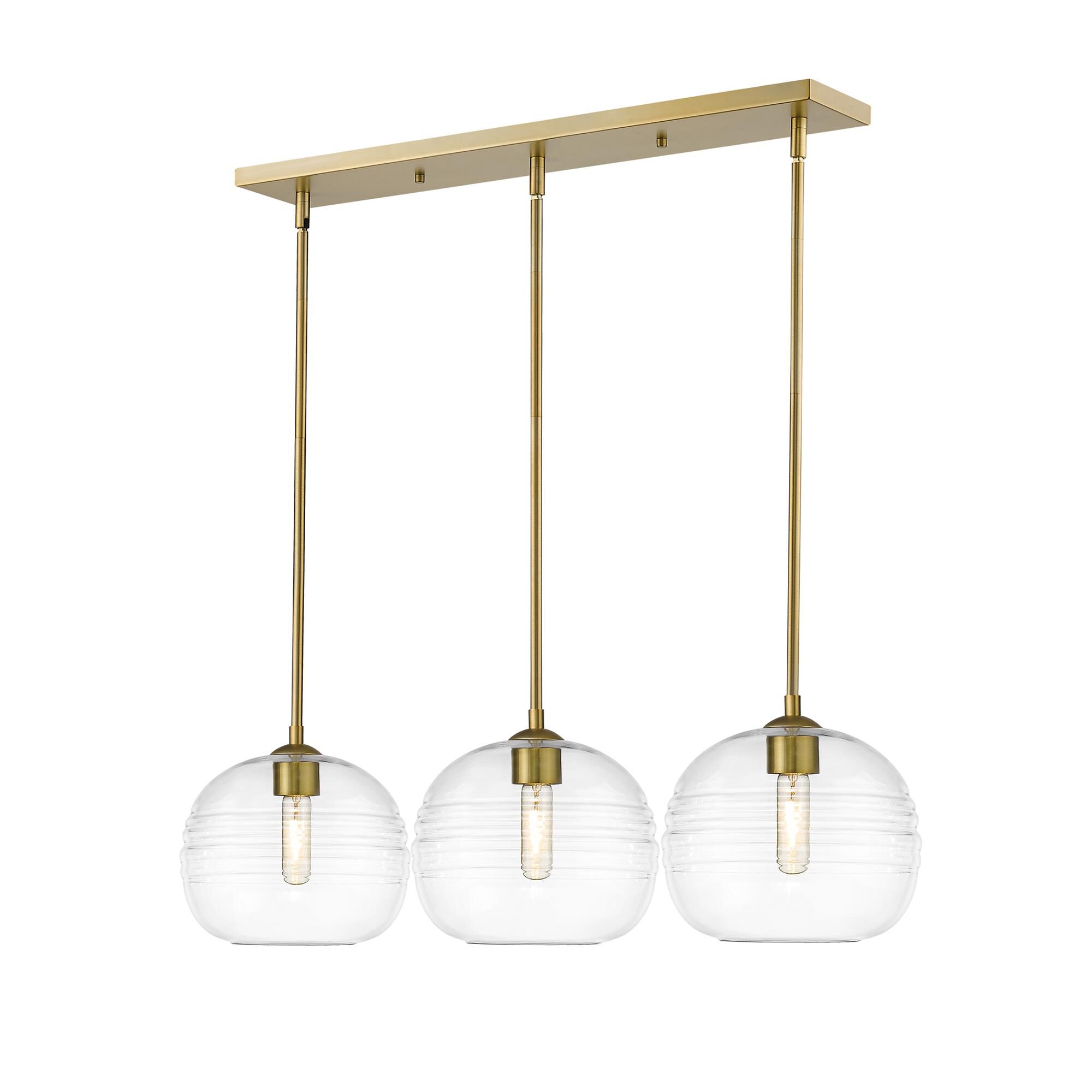 Shown in Olde Brass finish and Glass shade