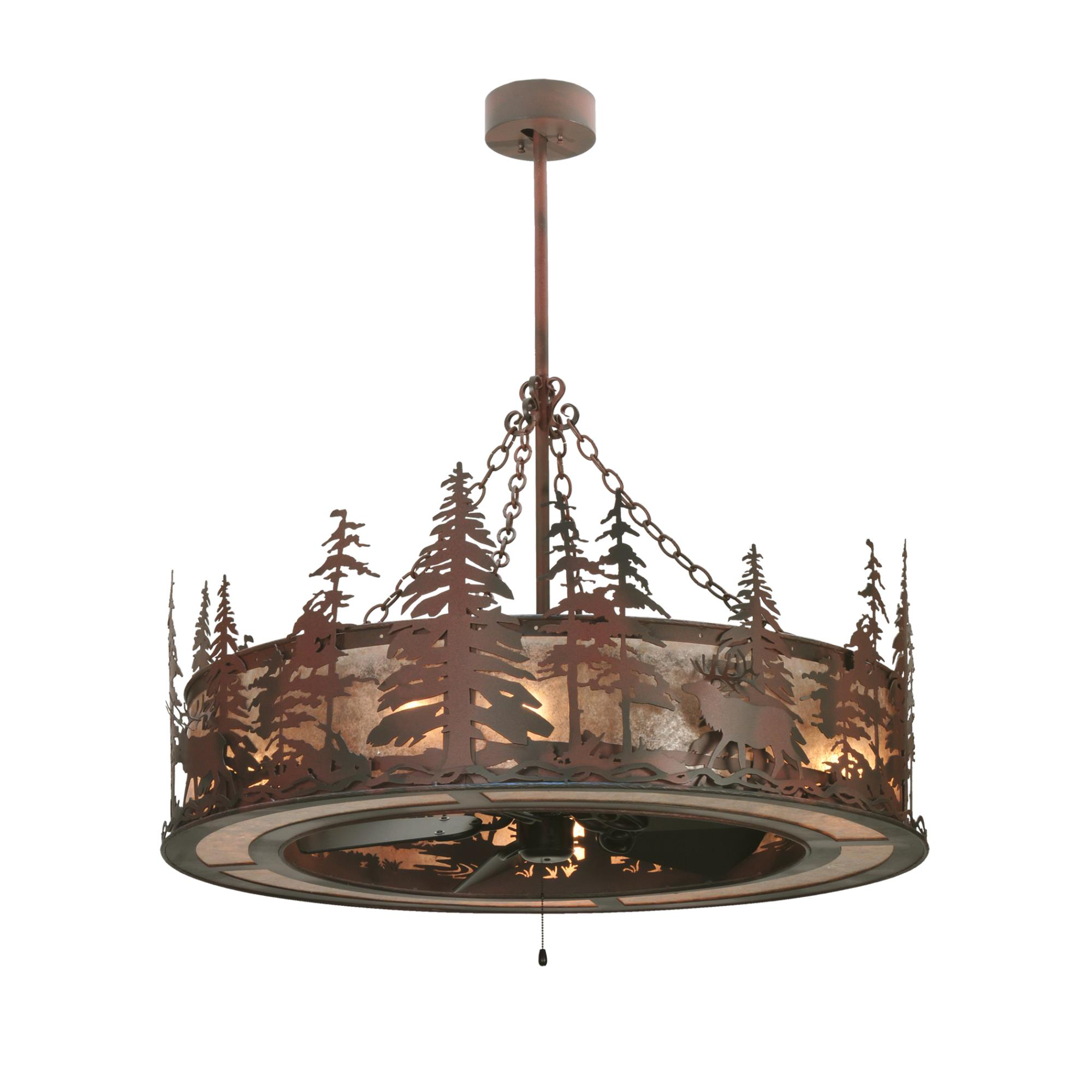 44 Inch 8 Light Semi Flush Mount by Meyda Lighting