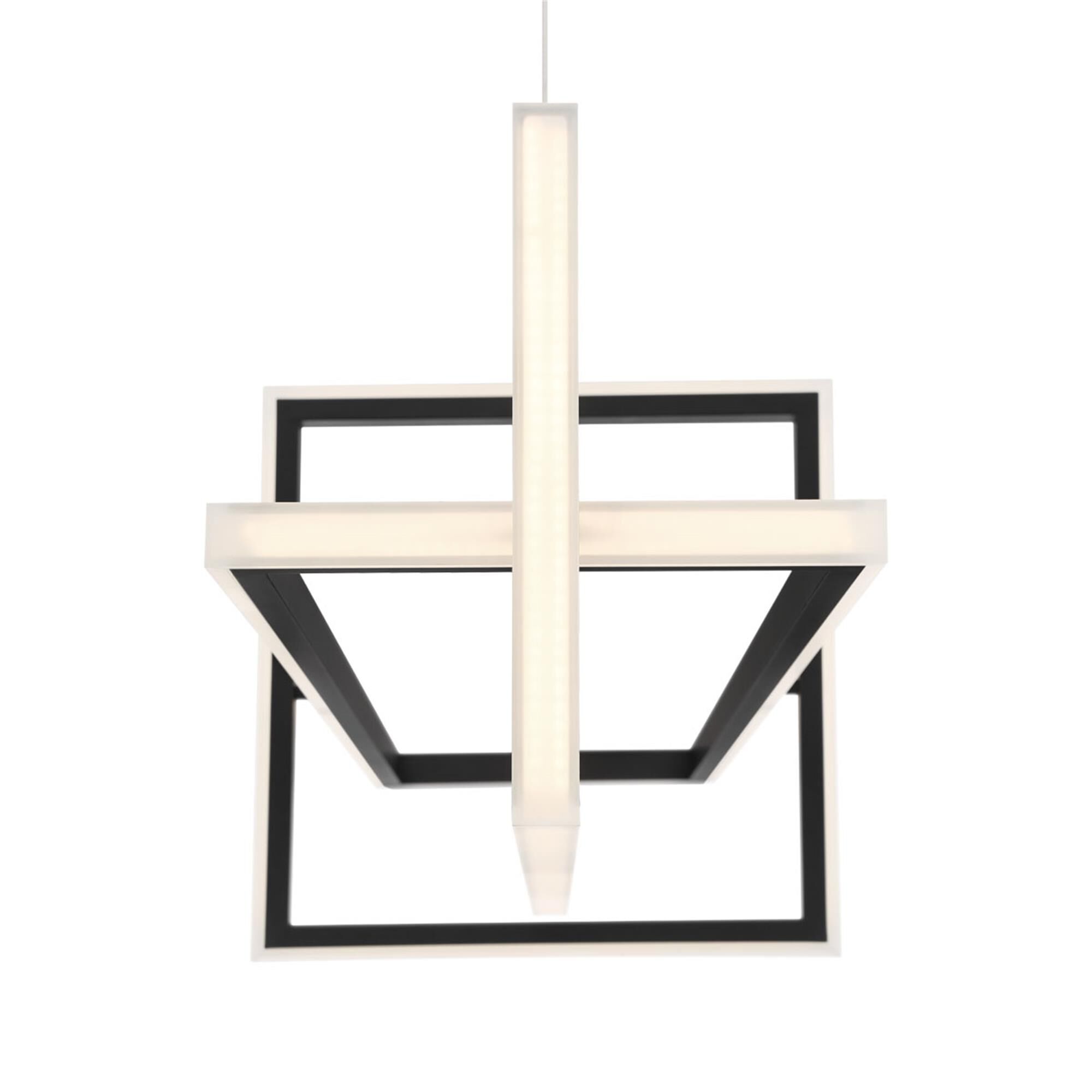 Shown in Matte Black finish and Steel and Acrylic shade