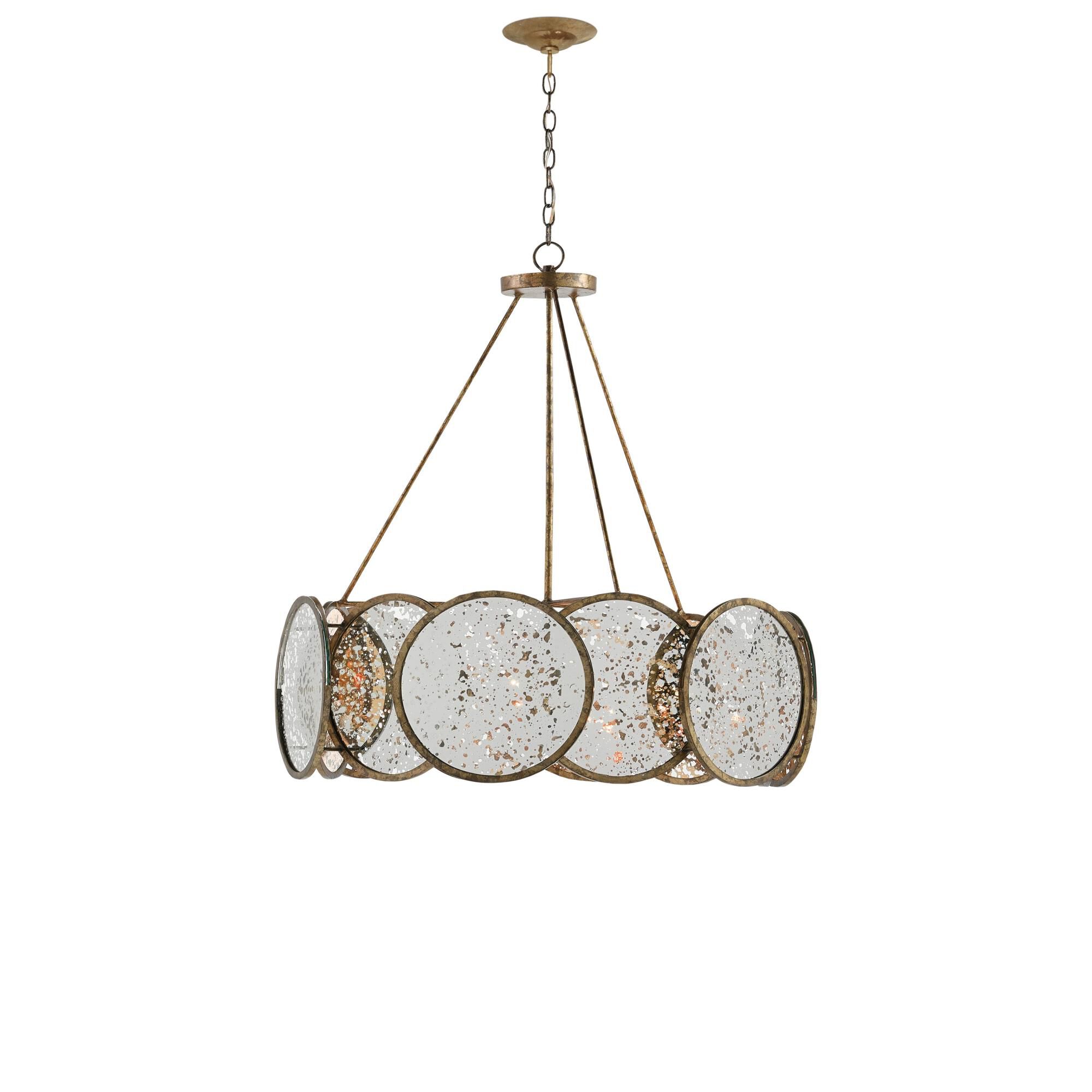 Oliveri 34 Inch 6 Light Chandelier by Currey and Company