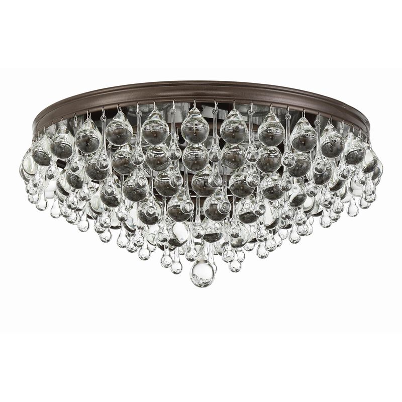 Calypso 20 Inch 6 Light Flush Mount by Crystorama
