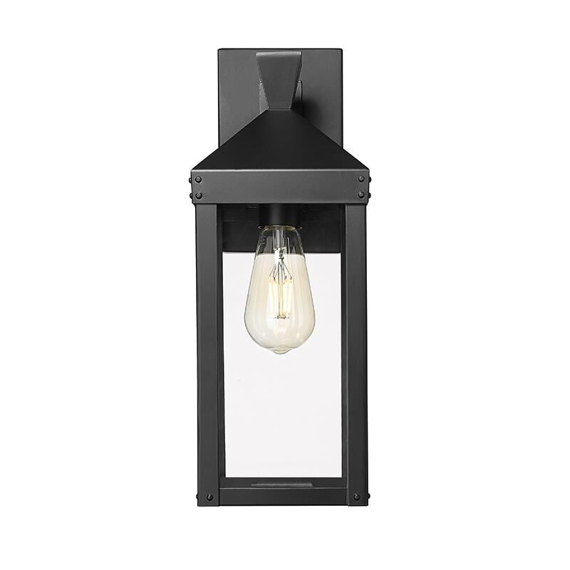 Shown in Paintedblack finish and Clear glass