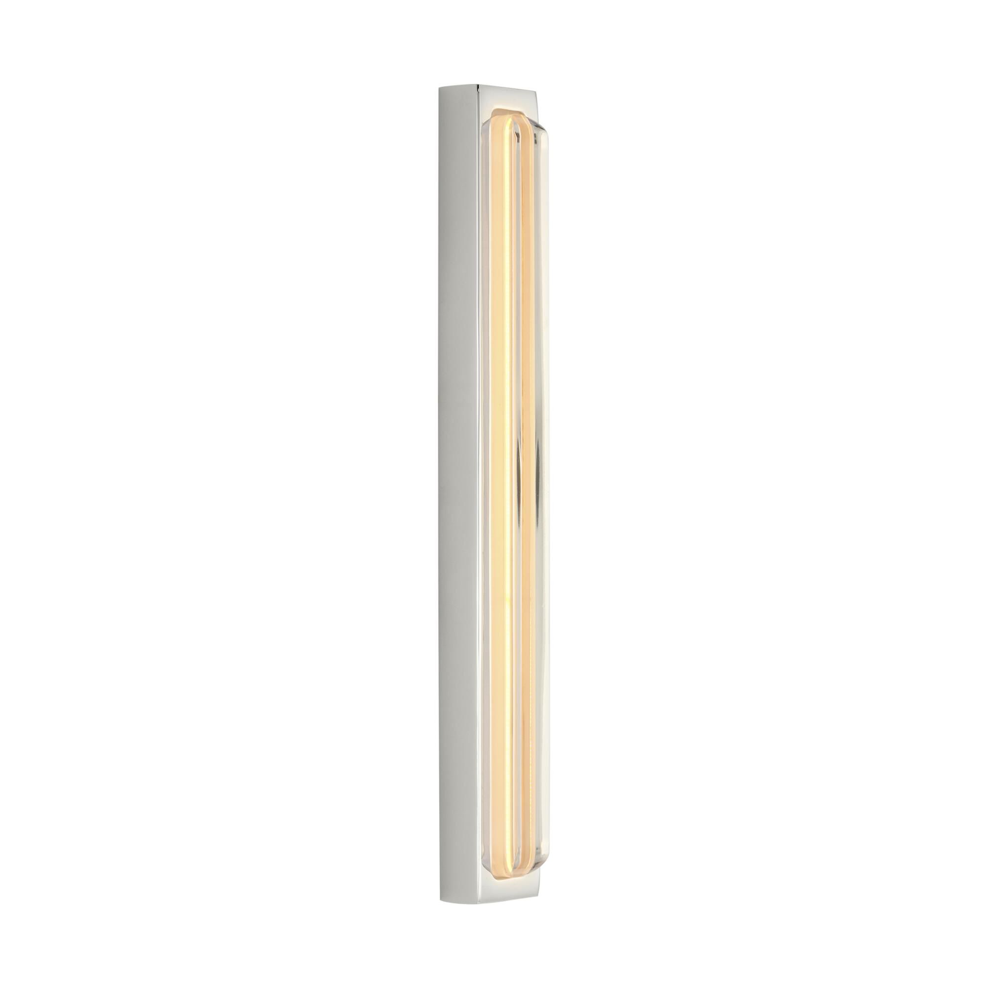 Shown in Polished Nickel finish and Clear Crystal glass