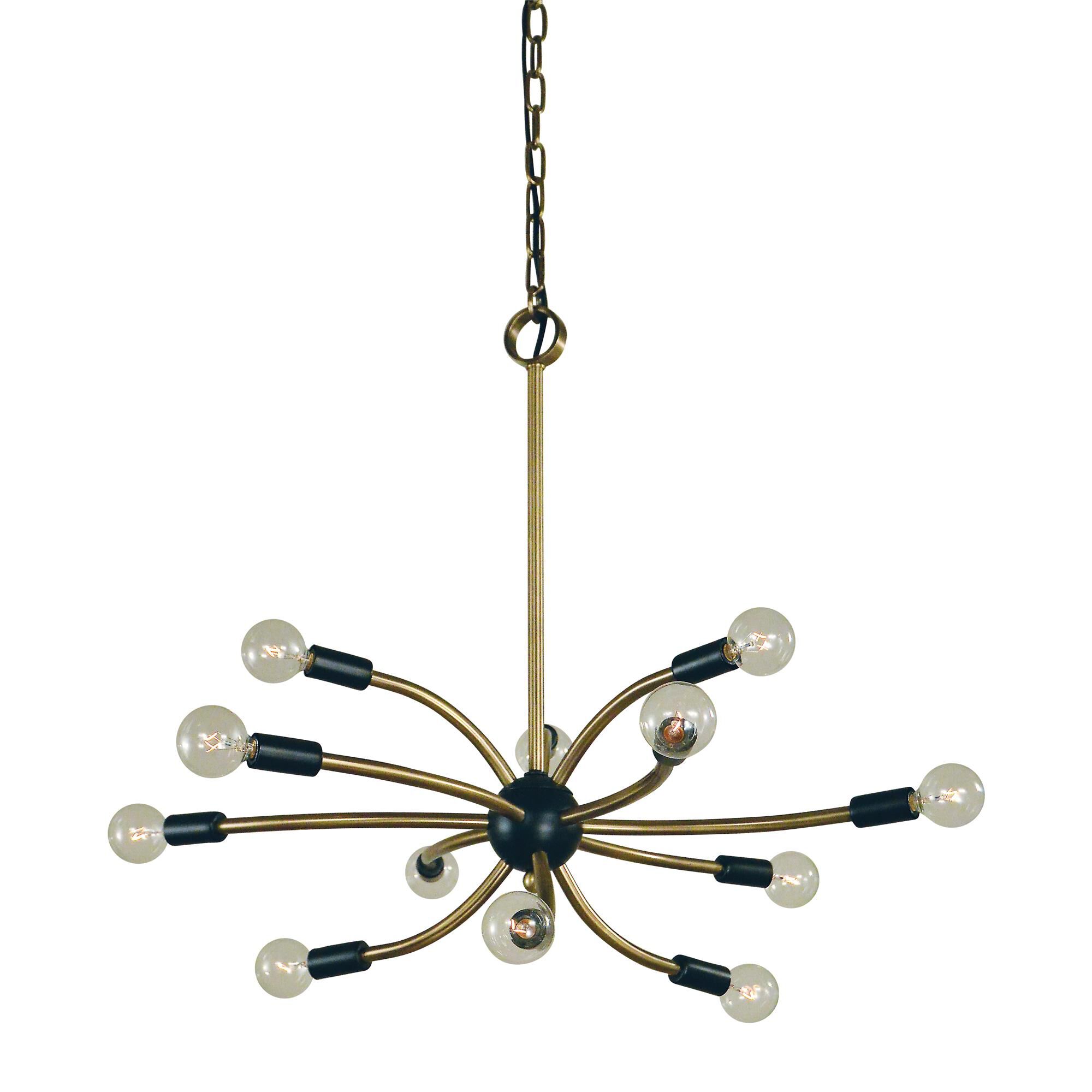 Shown in Antique Brass With Matte Black Accents finish