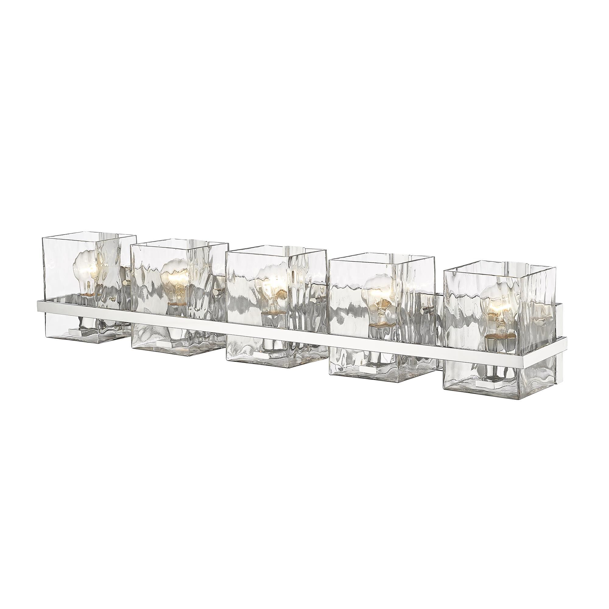 Shown in Chrome finish and Glass shade