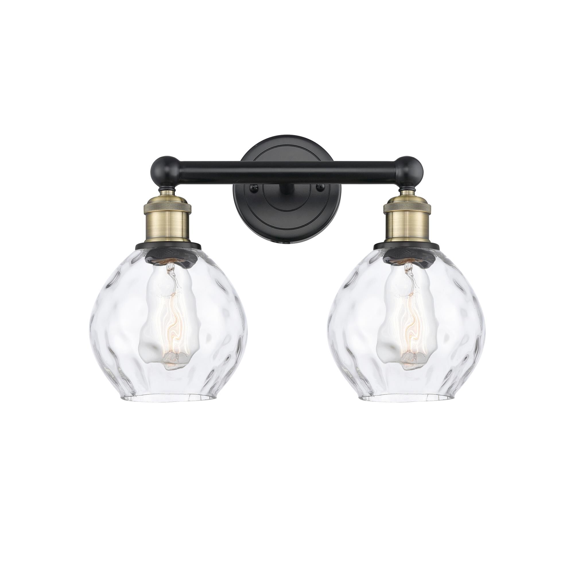 Shown in Black Antique Brass finish and Clear glass