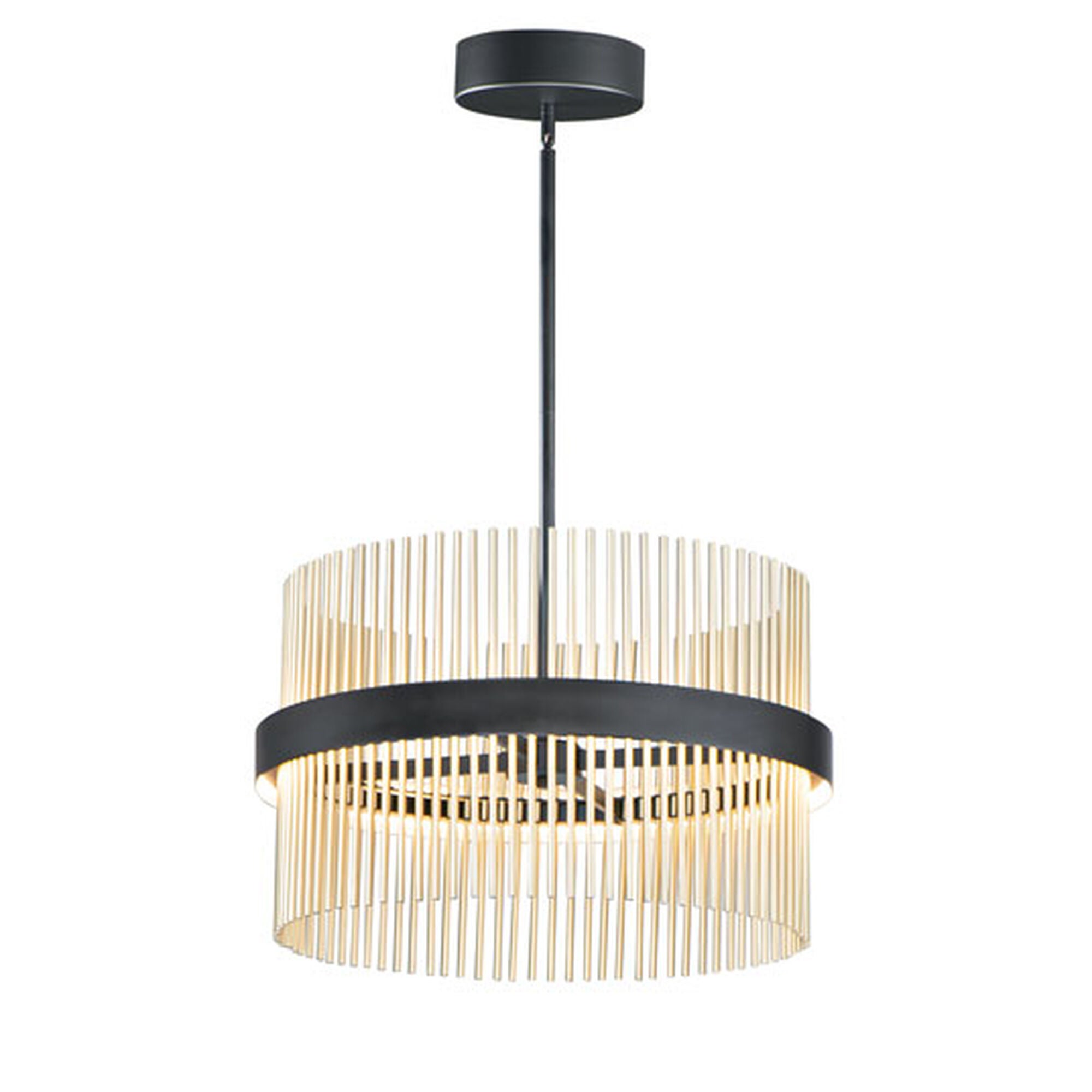 Shown in Black and Satin Brass finish