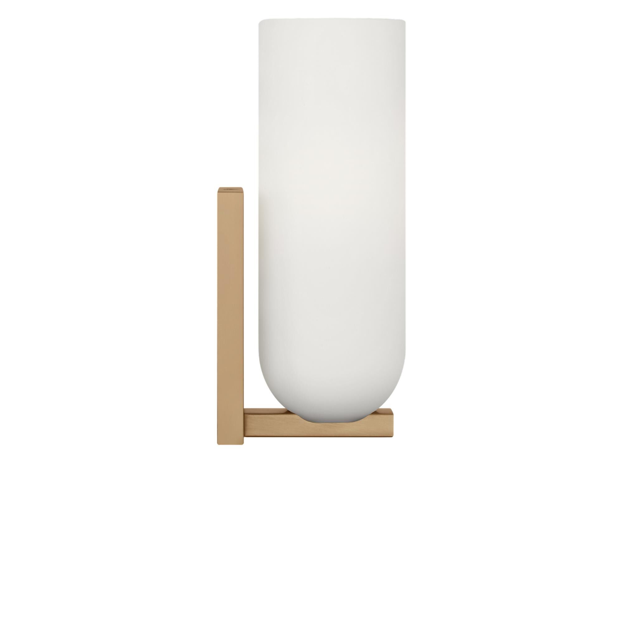 Shown in Satin Brass finish and Etched White glass