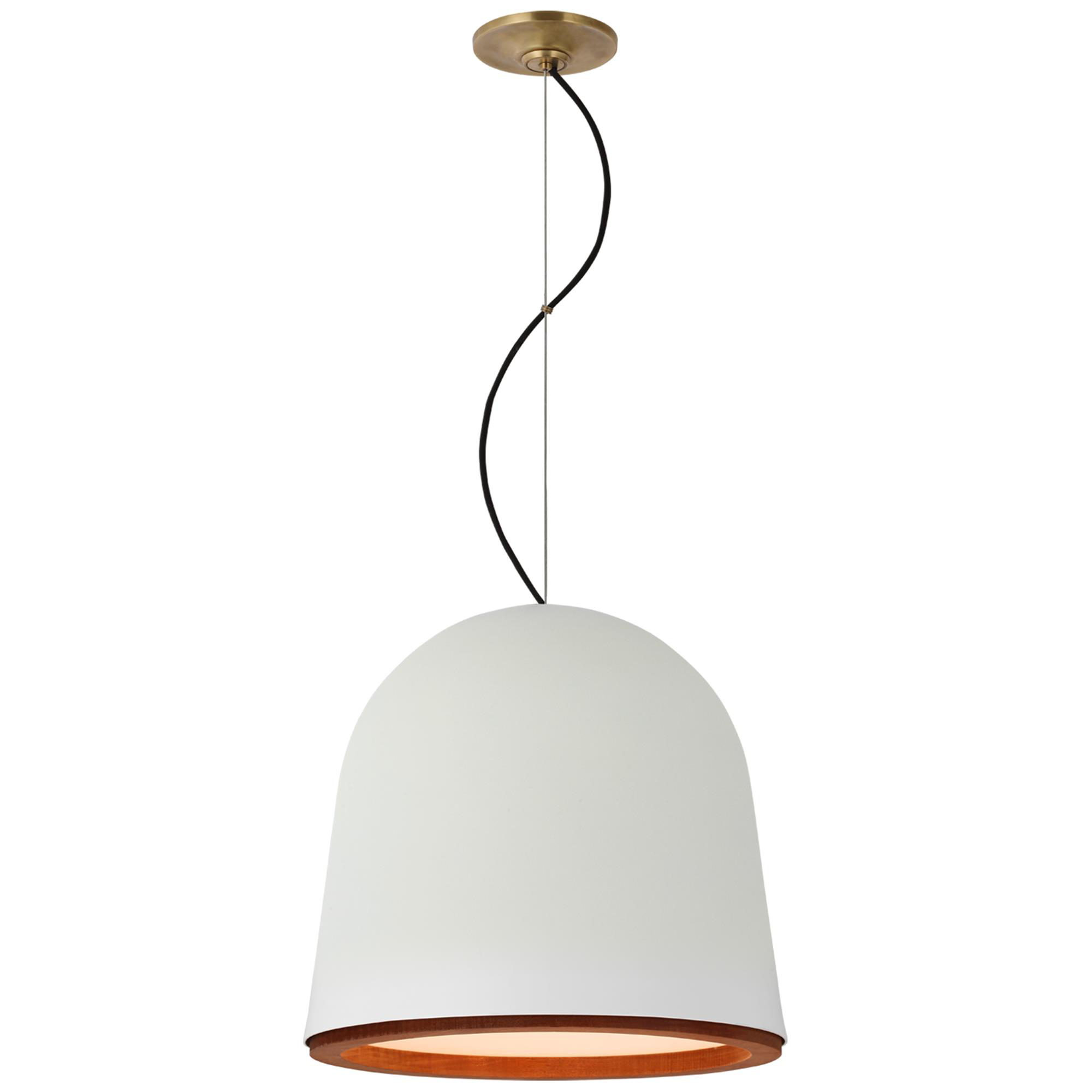 Shown in Plaster White And Dark Teak finish and No Option shade