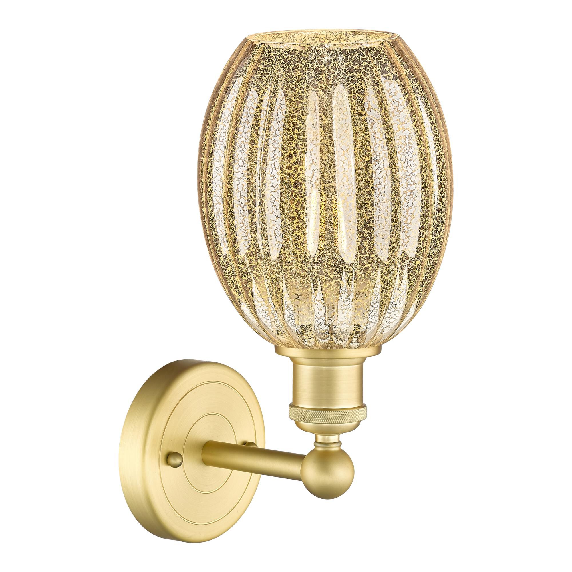 Shown in Satin Gold finish and Mercury glass