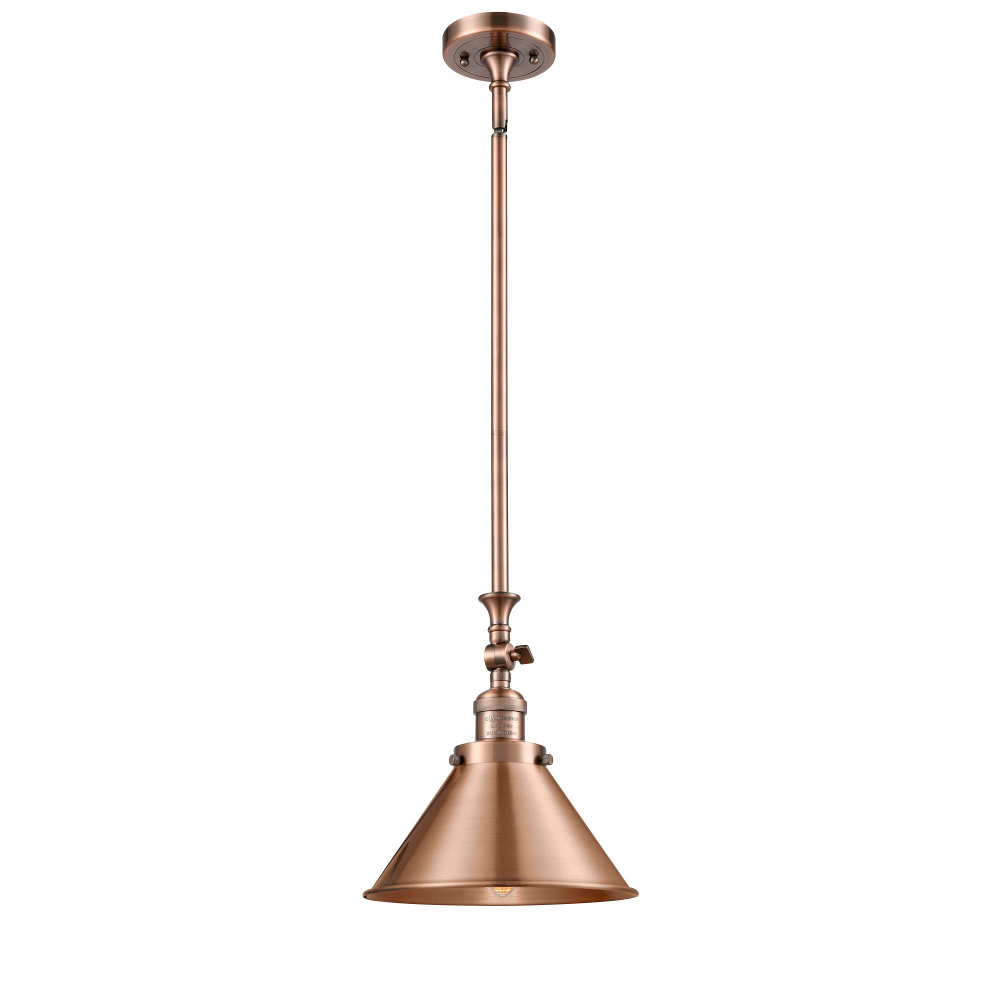 Shown in Antique Copper finish and Antique Copper shade