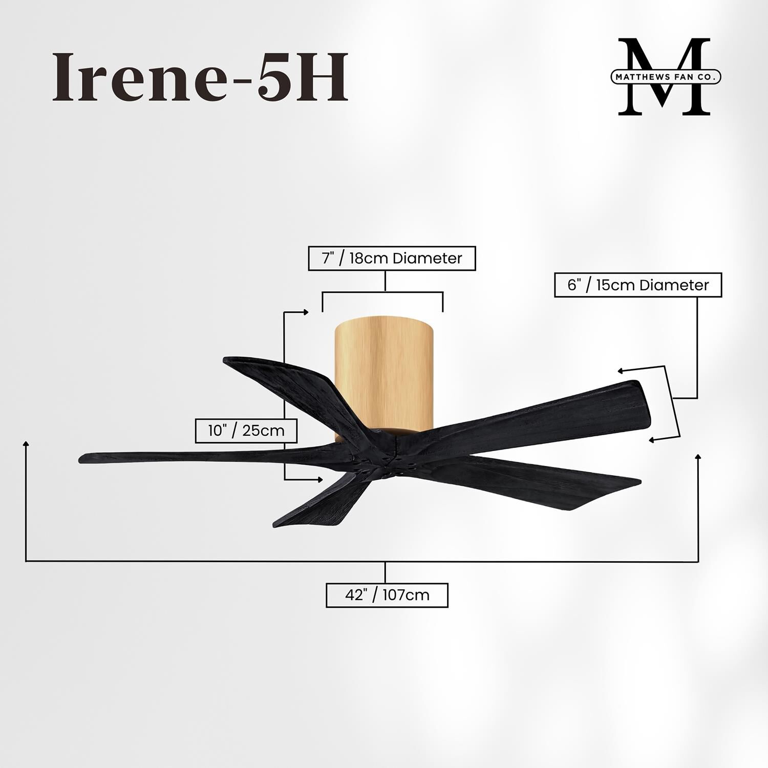 Irene 42 Inch Flush Mount Fan by Matthews Fan Company