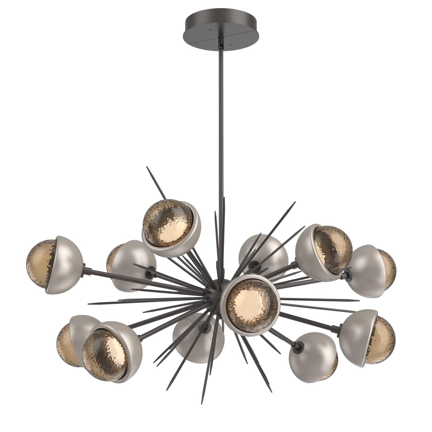 Shown in Graphite finish and Bronze glass and Beige Silver accent