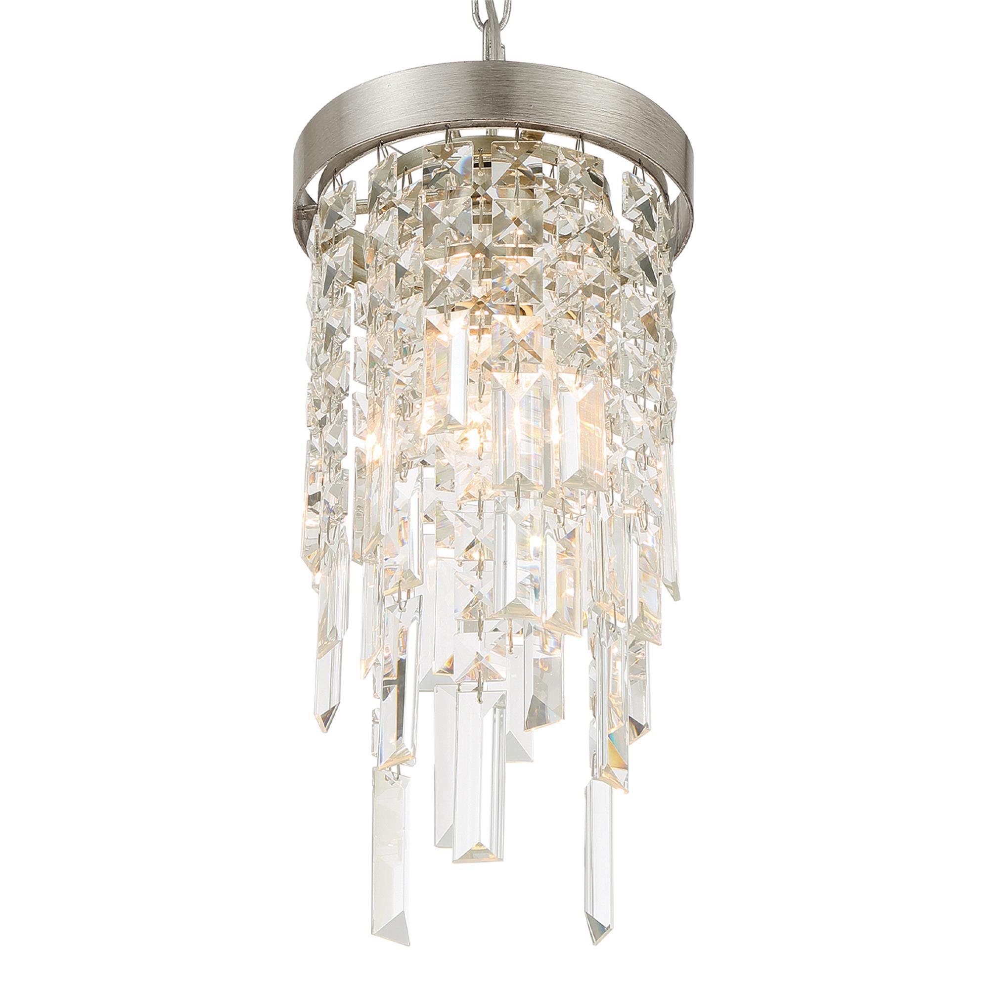 Shown in Antique Silver finish and Hand Cut crystal