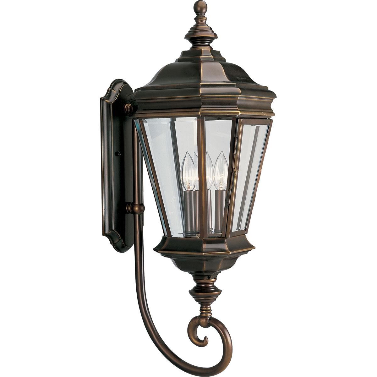 Shown in Oil Rubbed Bronze finish and Clear Beveled glass