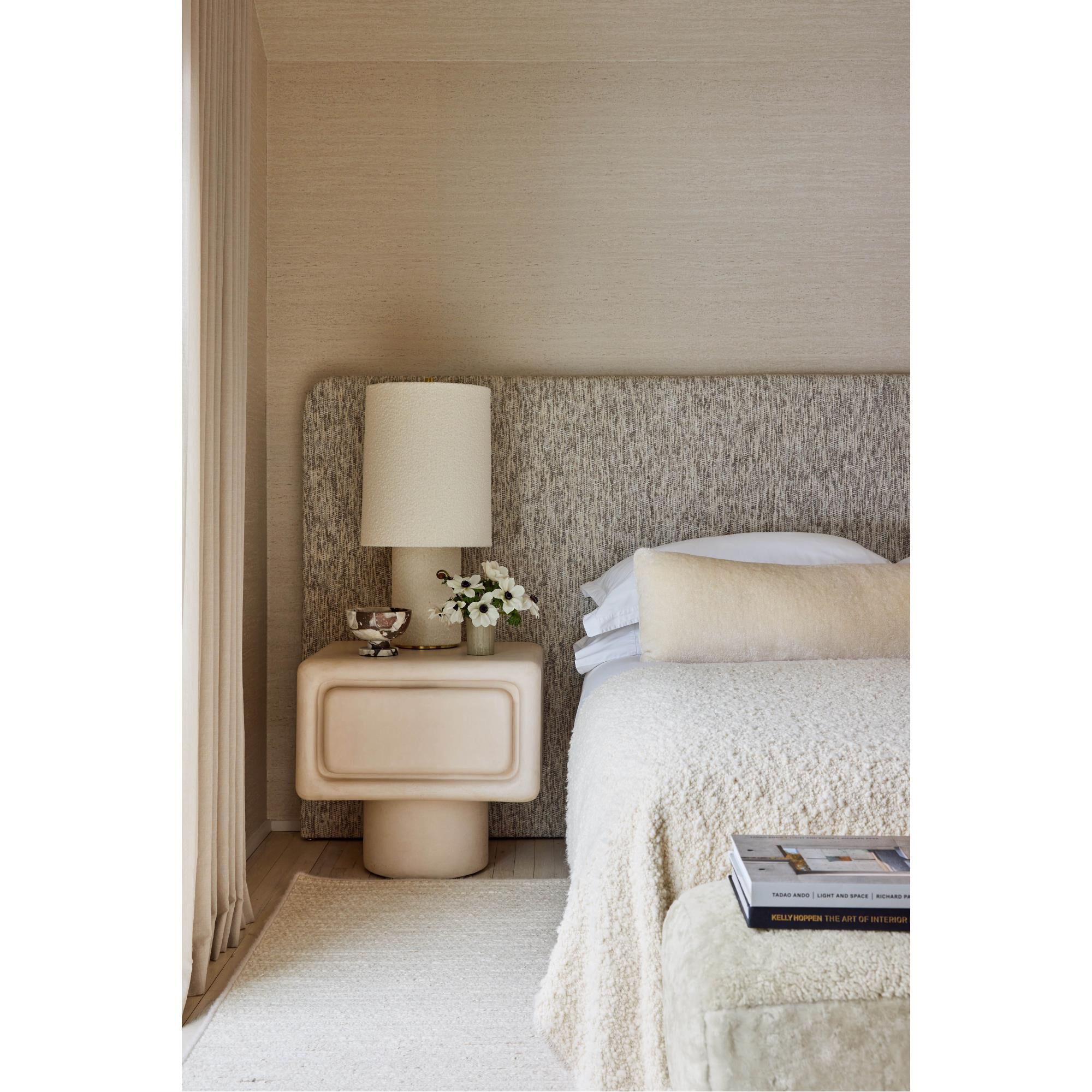 Shown in Aged Brass finish and Textured Linen shade