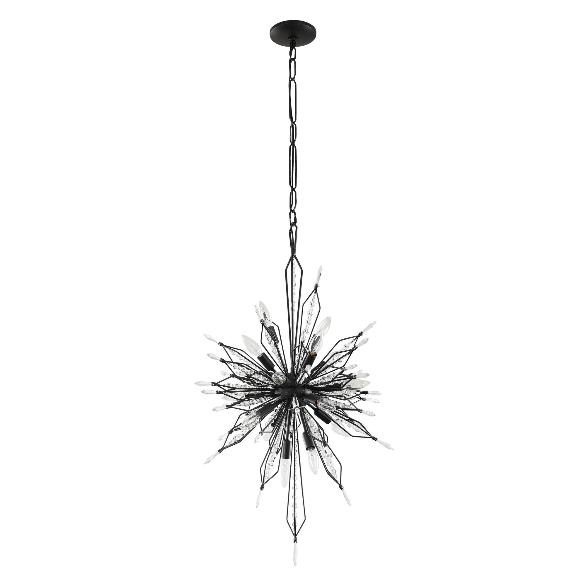 Shown in Carbon finish and Premium - Clear crystal