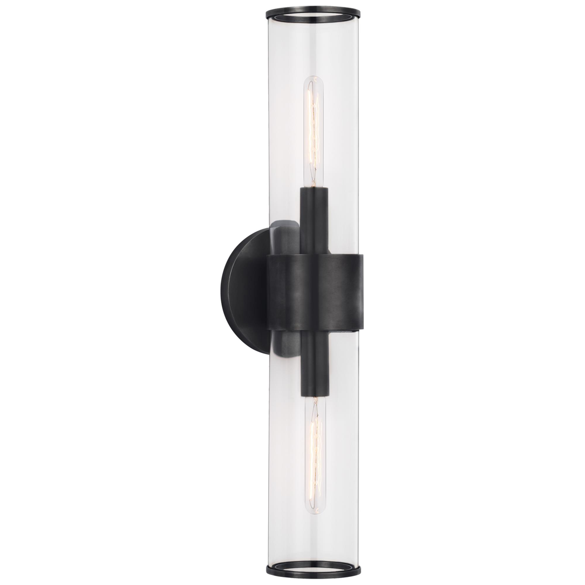 Shown in Bronze finish and Clear glass