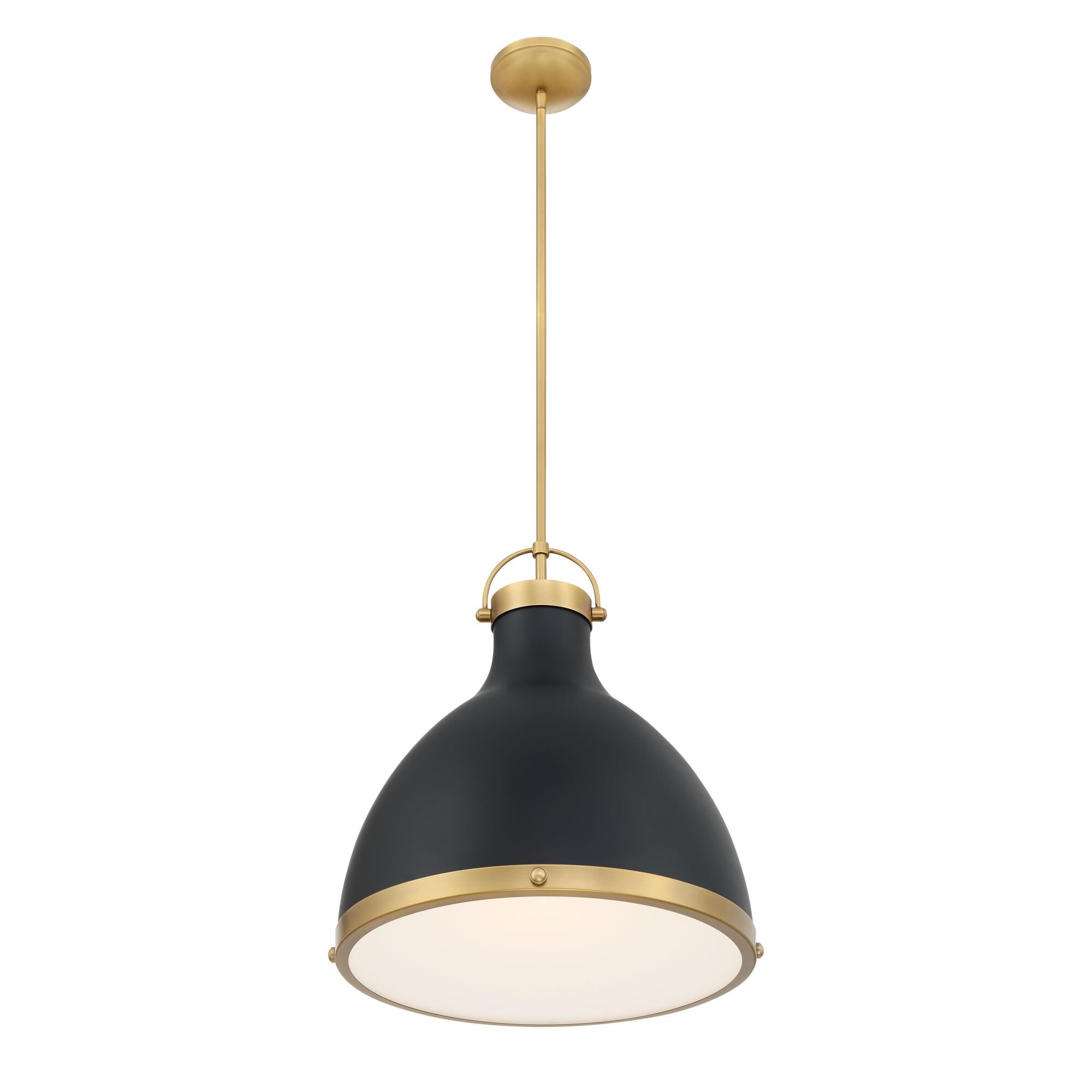 Shown in Legacy Brass & Matte Coal finish and Dark Matte Black glass and Glass shade