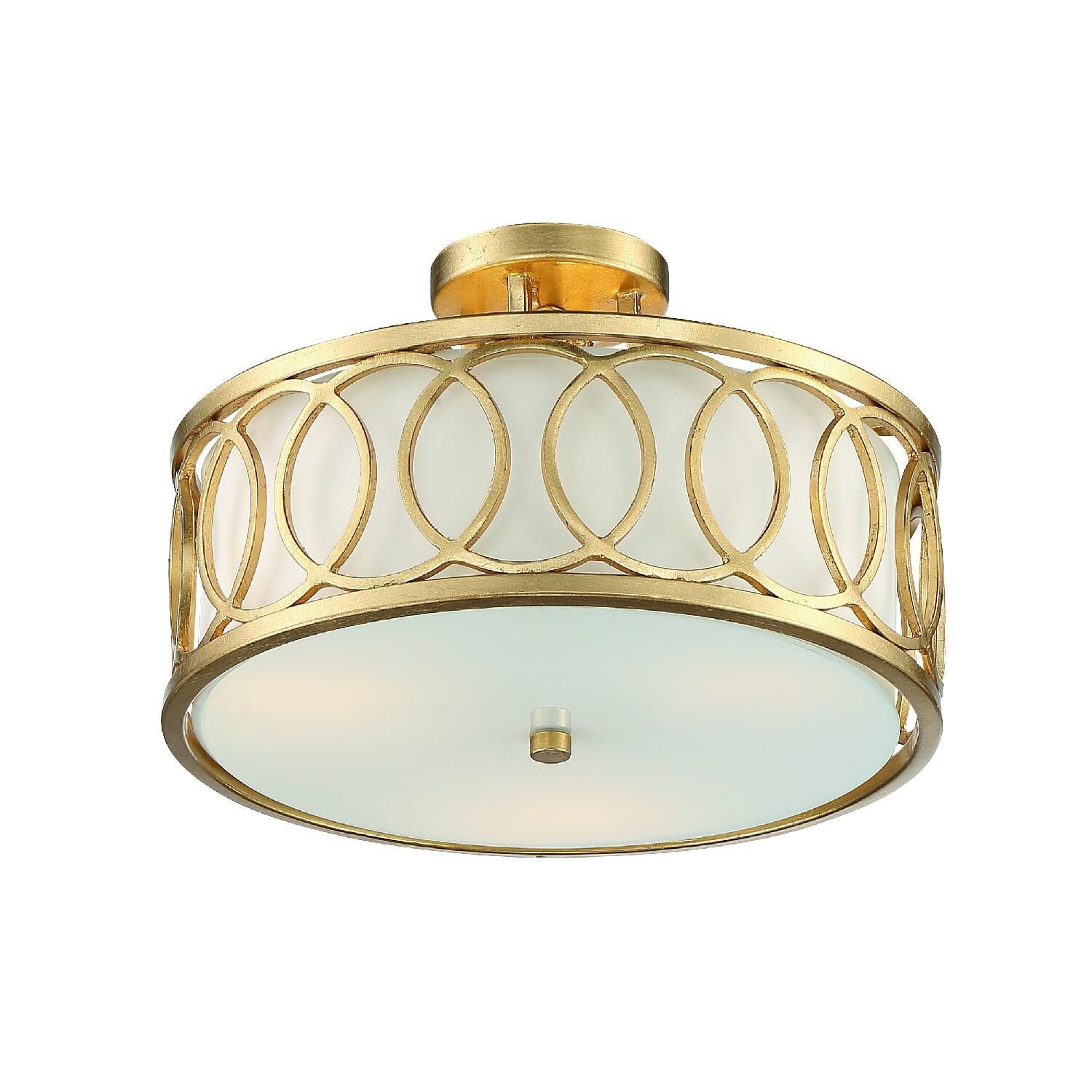Libby Langdon Graham 15 Inch 3 Light Semi Flush Mount by Crystorama