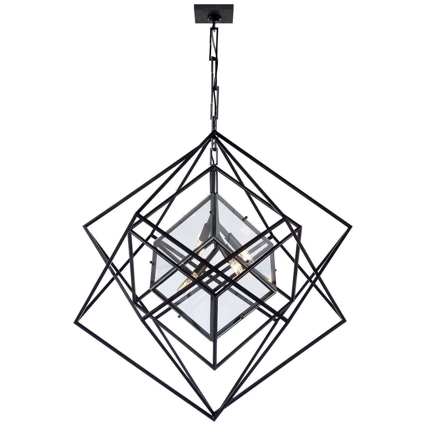 Kelly Wearstler Cubist 32 Inch 4 Light Chandelier by Visual Comfort Signature Collection