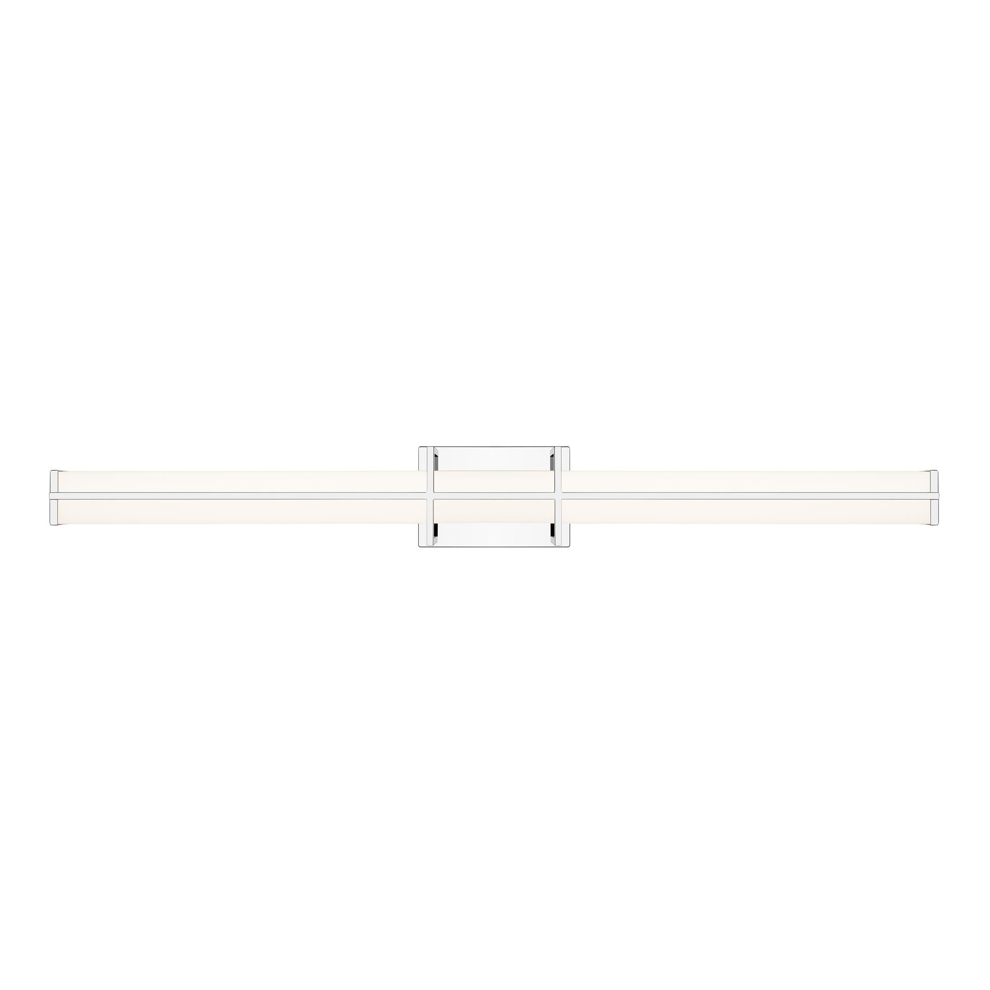 Shown in Chrome finish and Frosted glass and Frosted shade