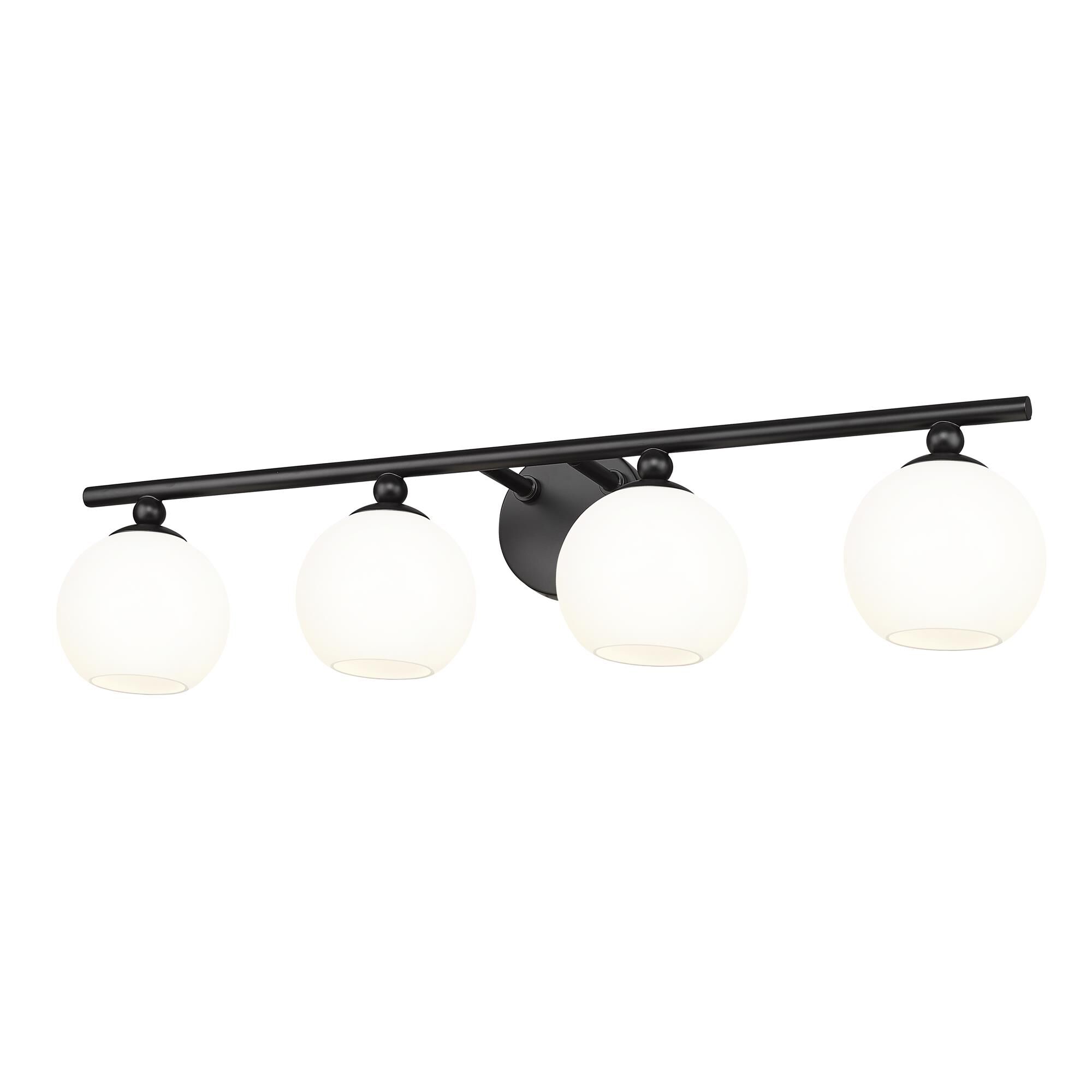 Shown in Matte Black finish and Opal Etched glass