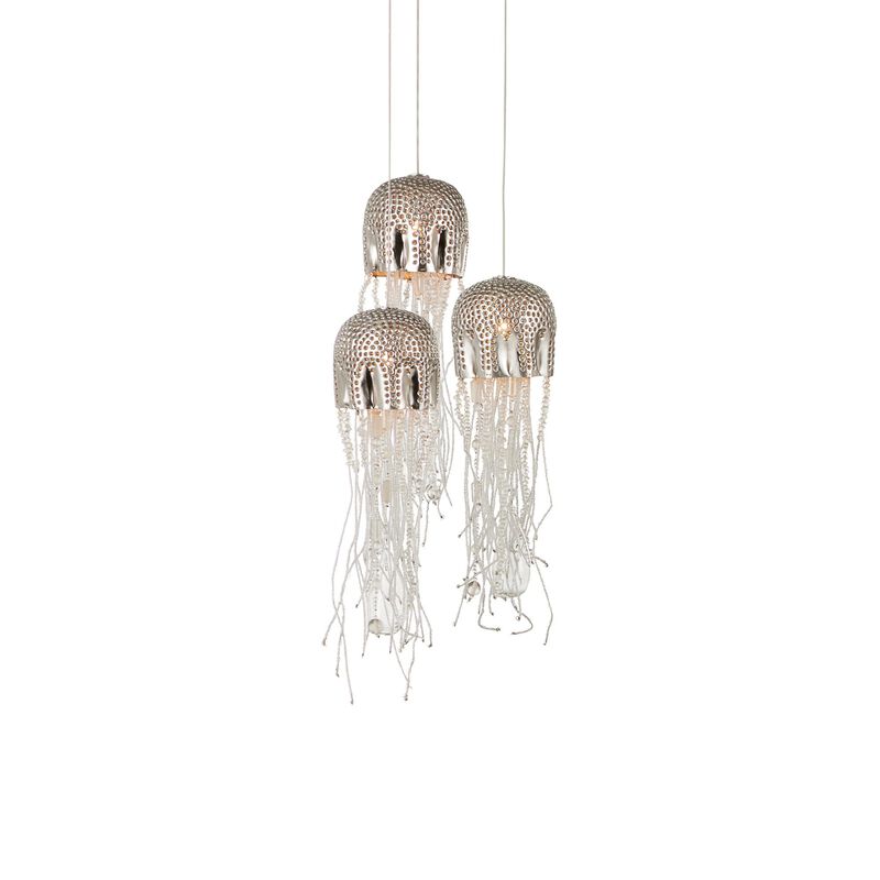 Medusa 10 Inch 3 Light LED Multi Light Pendant by Currey and Company
