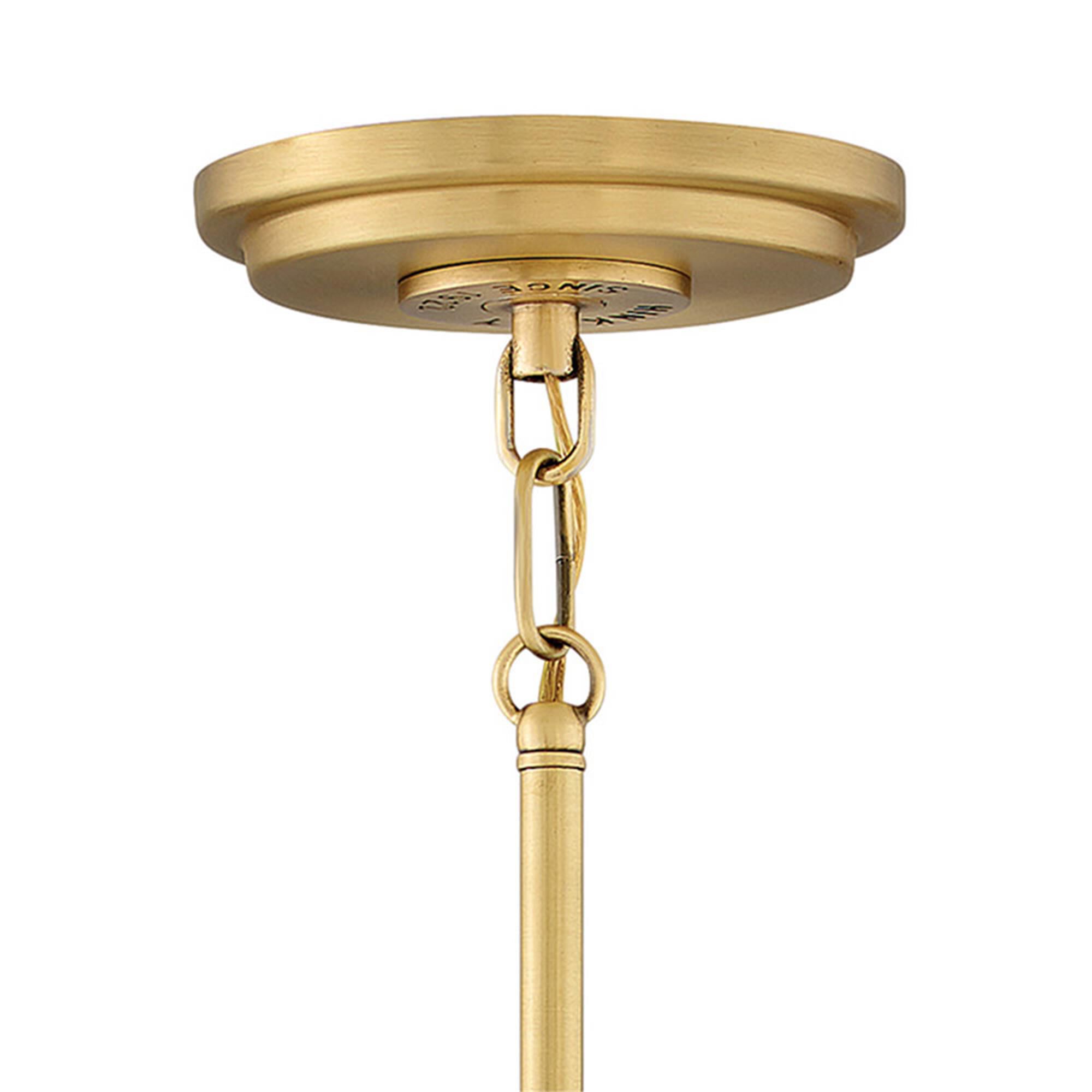 Shown in Satin Brass finish and Etched Opal glass