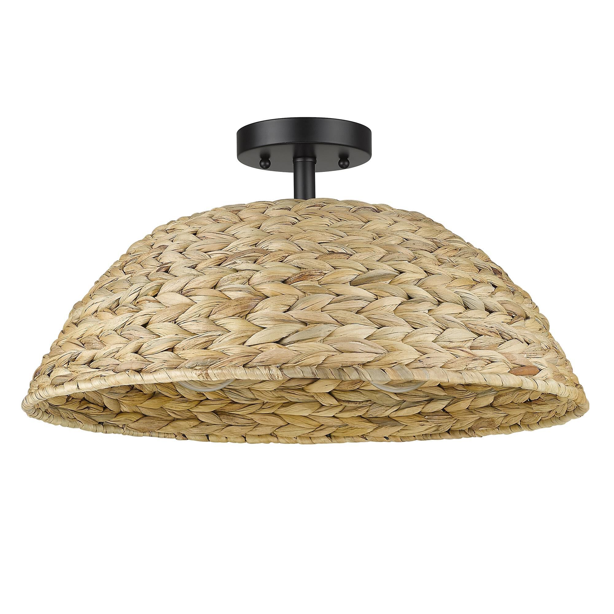 Rue 10 Inch Semi Flush Mount by Golden Lighting