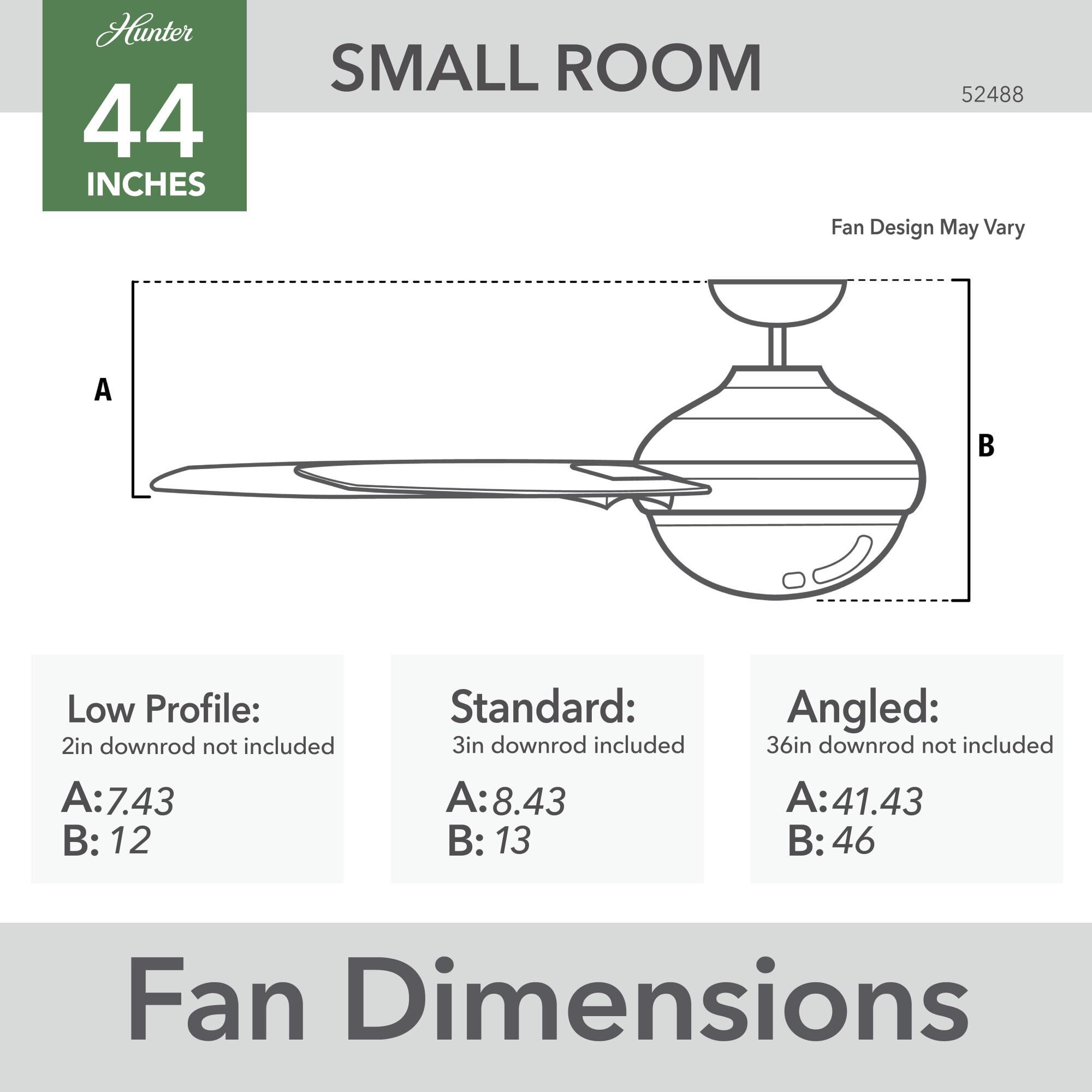Anisten 44 Inch Ceiling Fan with Light Kit by Hunter Fan