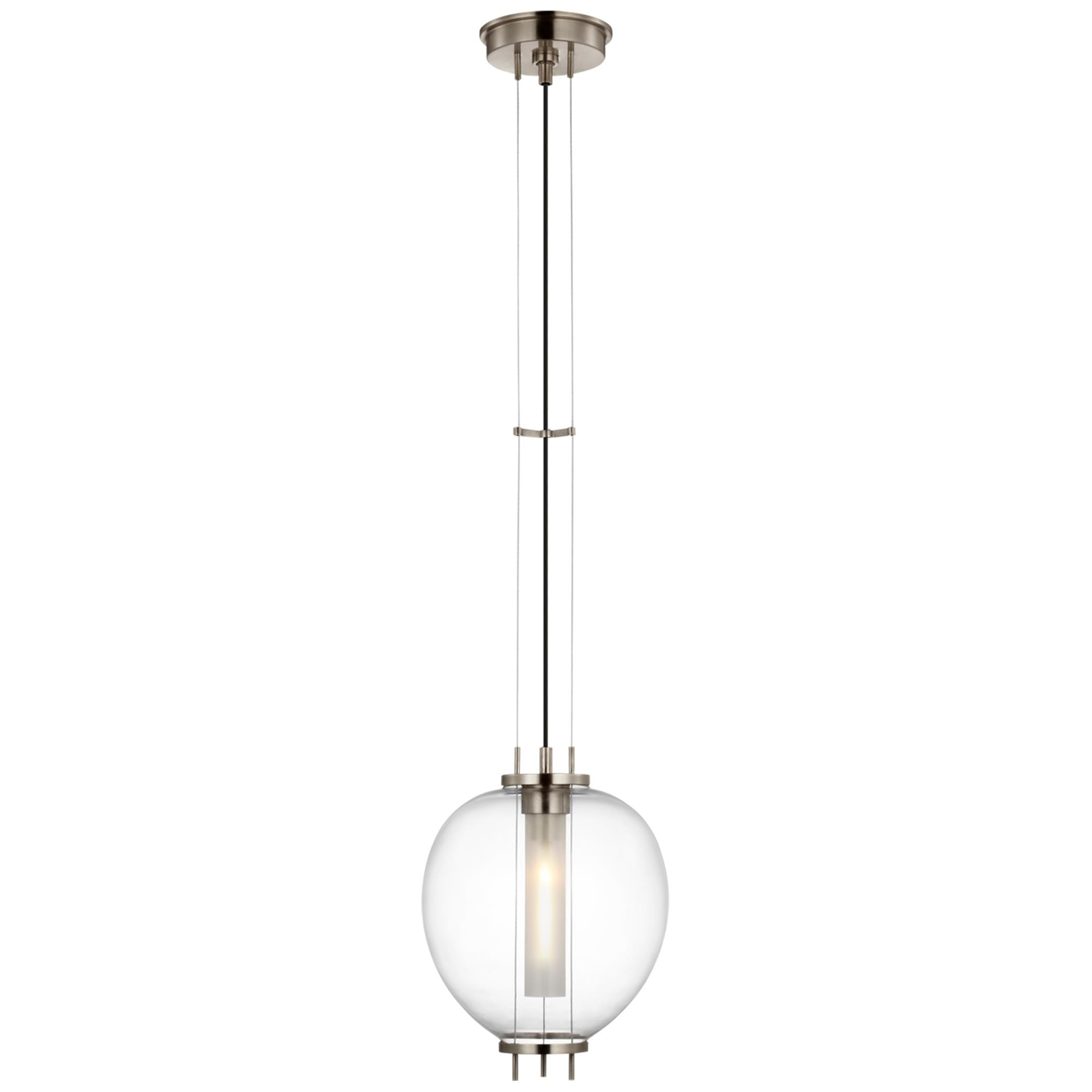 Shown in Antique Nickel finish and Clear glass