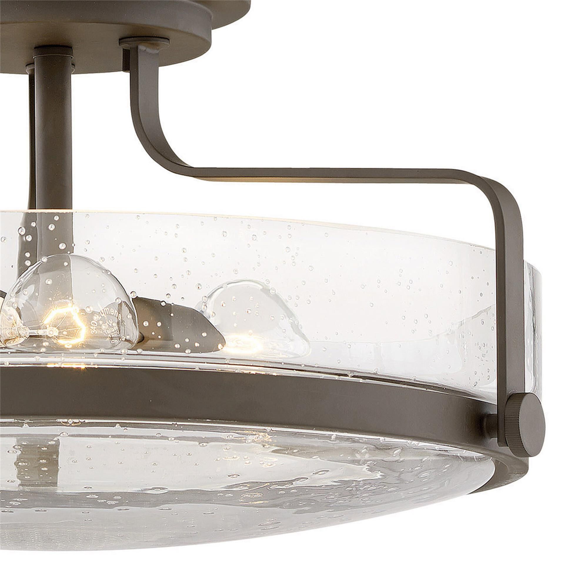 Harper 18 Inch 3 Light Semi Flush Mount,