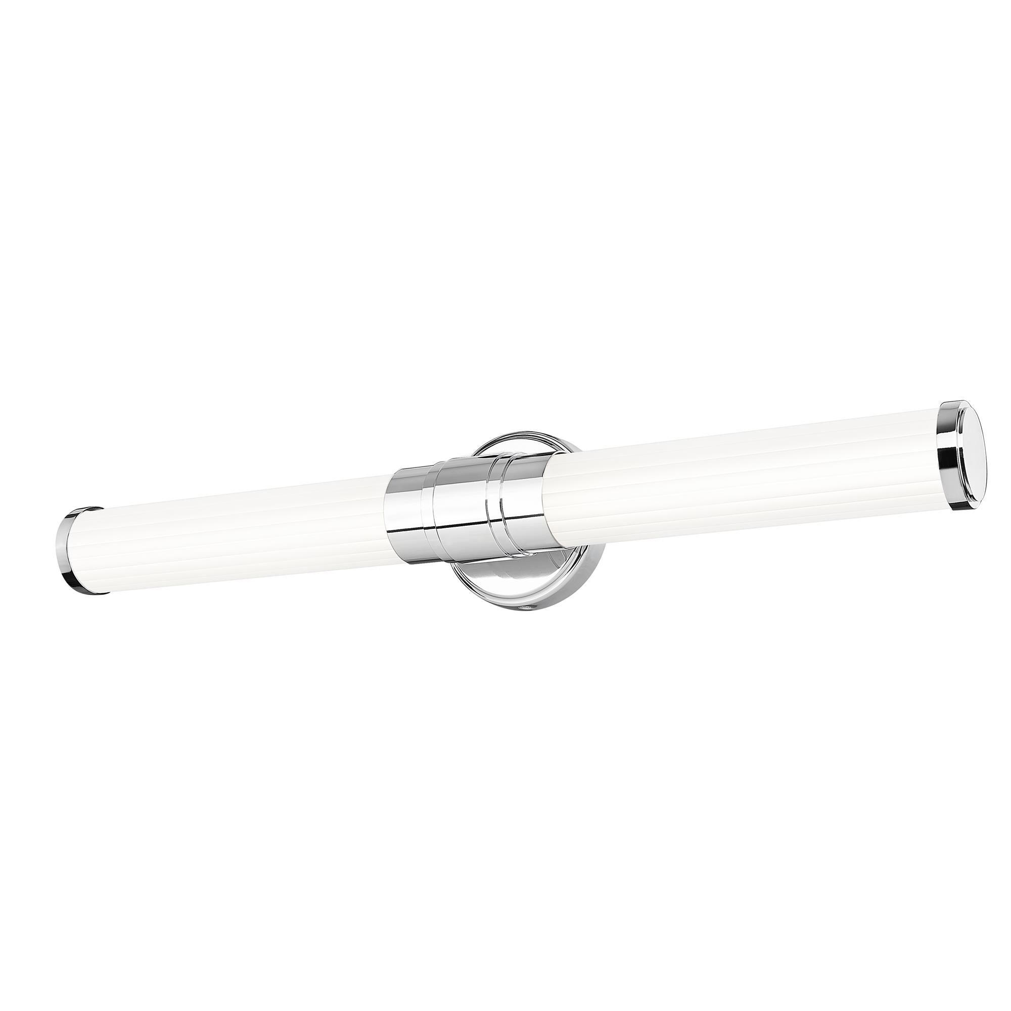 Shown in Chrome finish and Opal White glass and Opal White shade