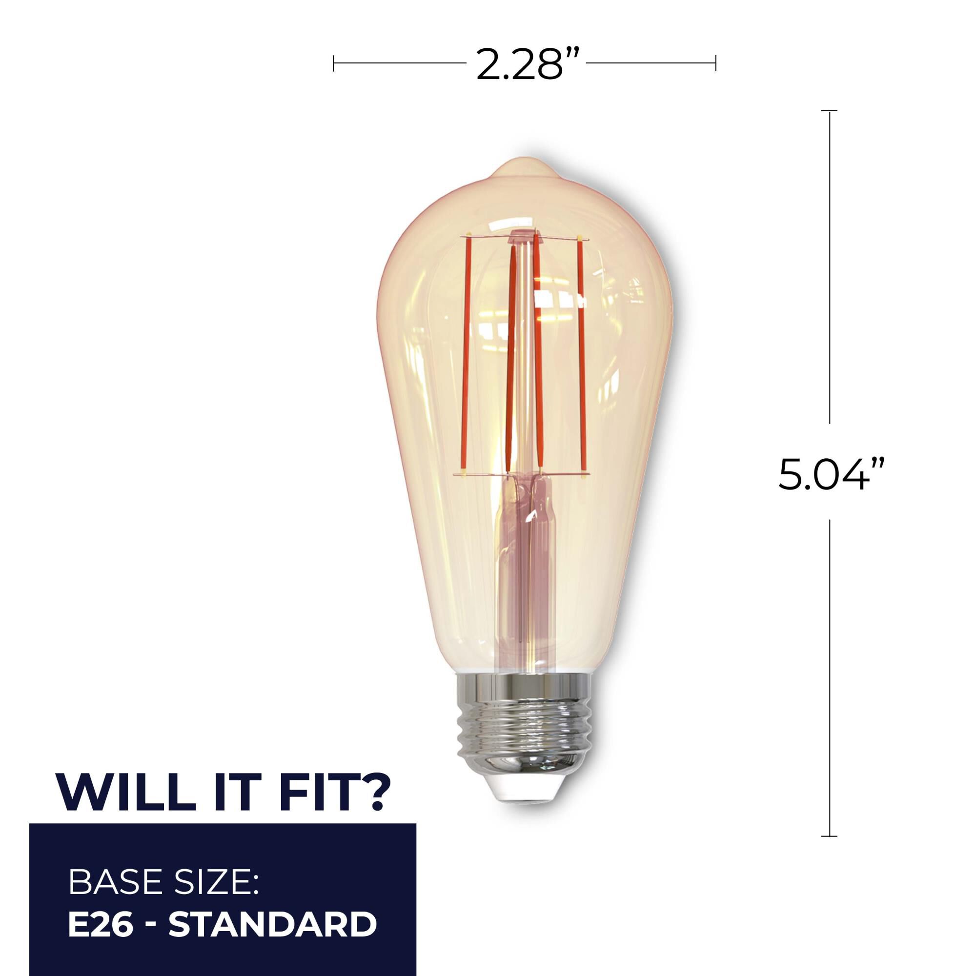 Dimmable 3 Watt 2100K ST18 LED Light Bulb by Bulbrite