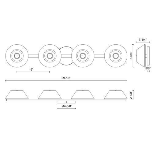 Kuzco Lighting Holt 29 Inch LED Bath Vanity Light