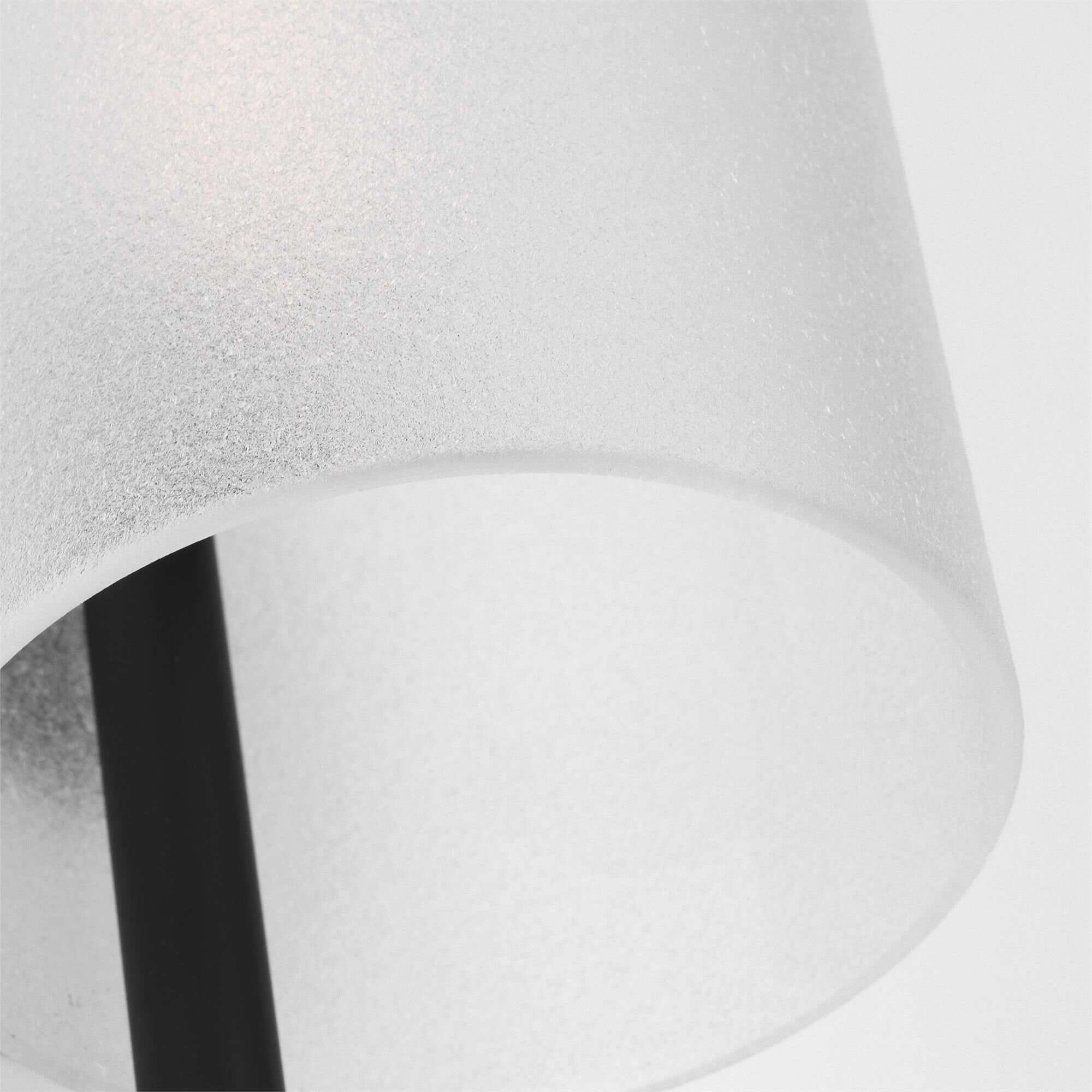 Shown in Nightshade Black finish and Etched glass