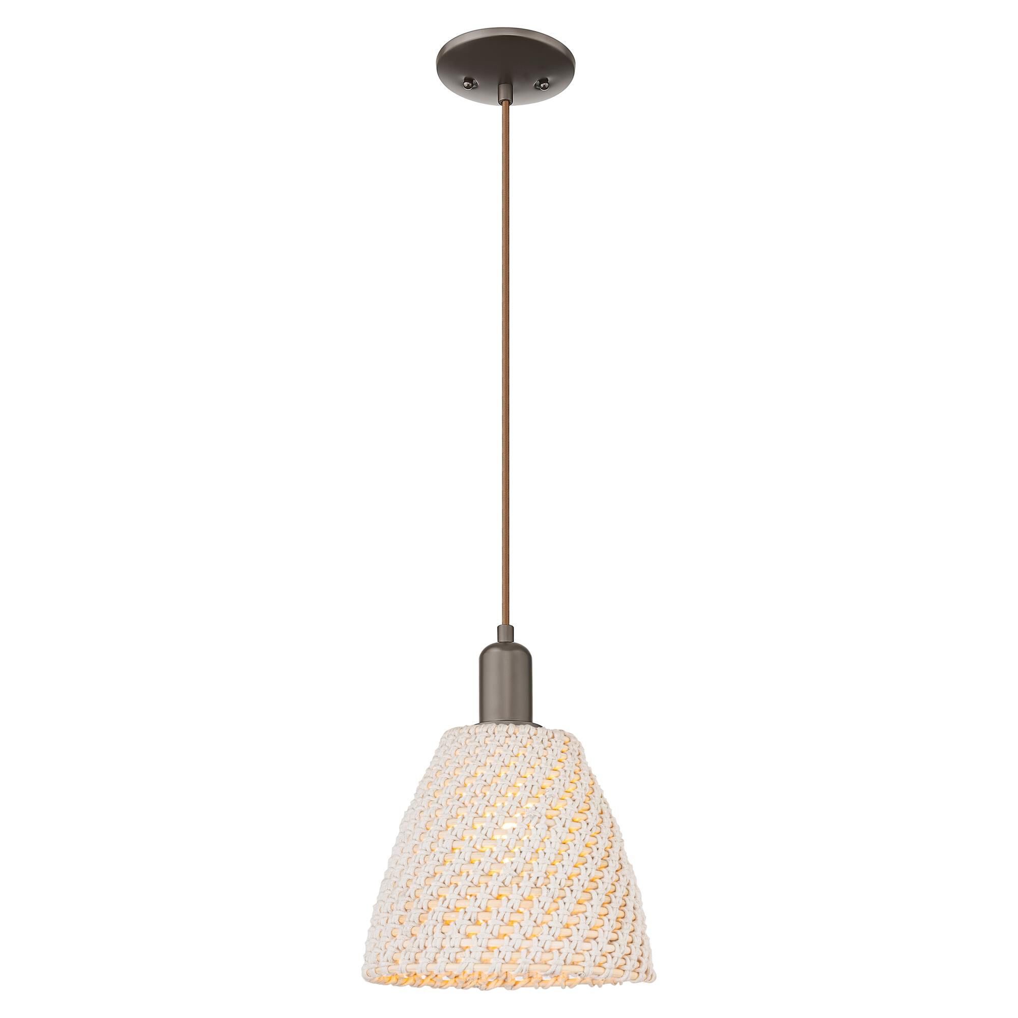 Shown in Oil Rubbed Bronze finish and Natural shade