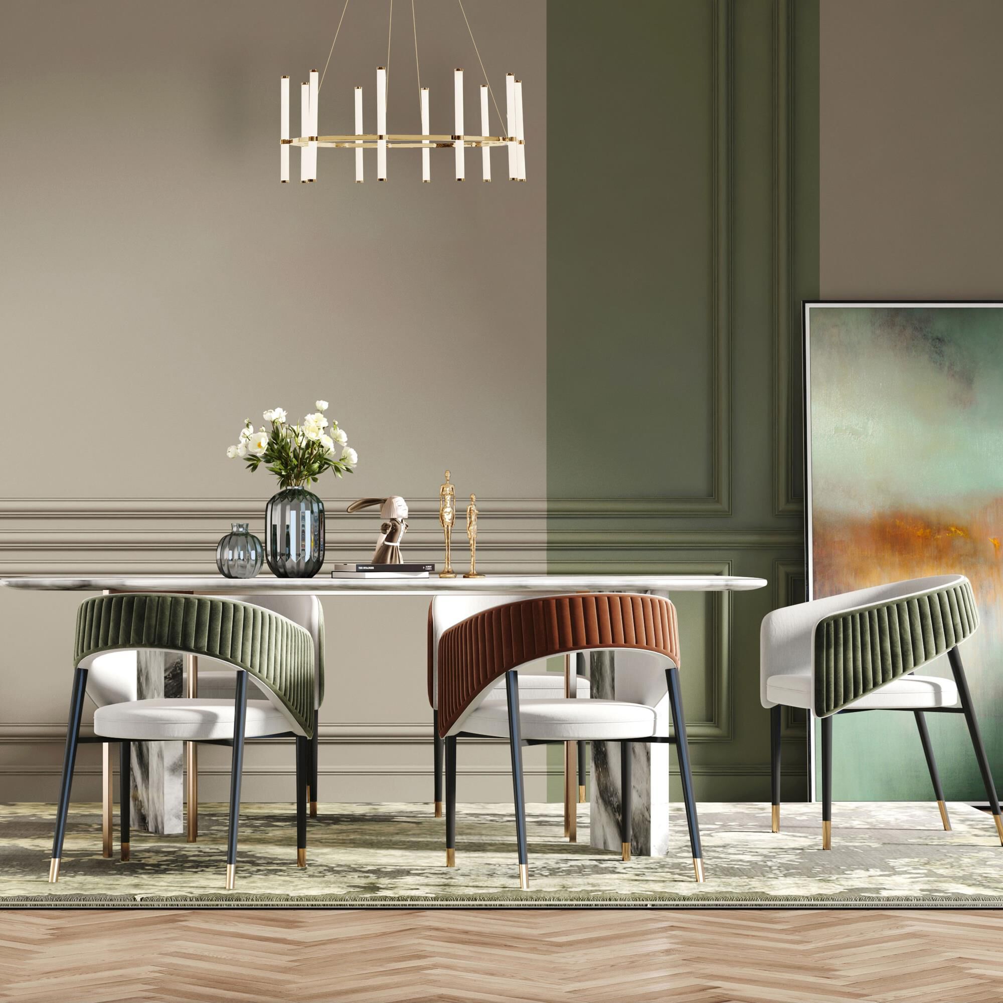 Shown in Aged Brass finish and White Acrylic glass