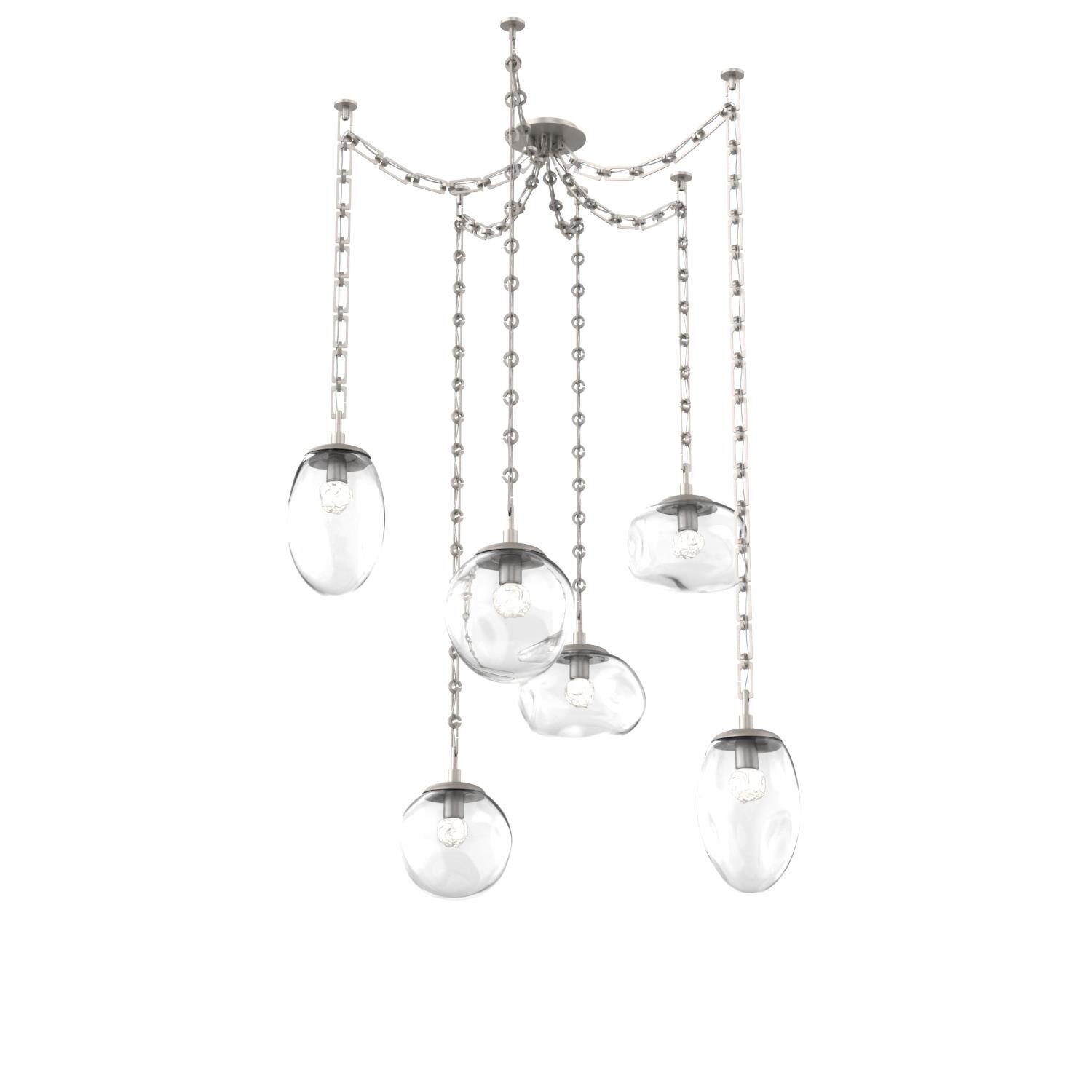Shown in Beige Silver finish and Floret Clear glass